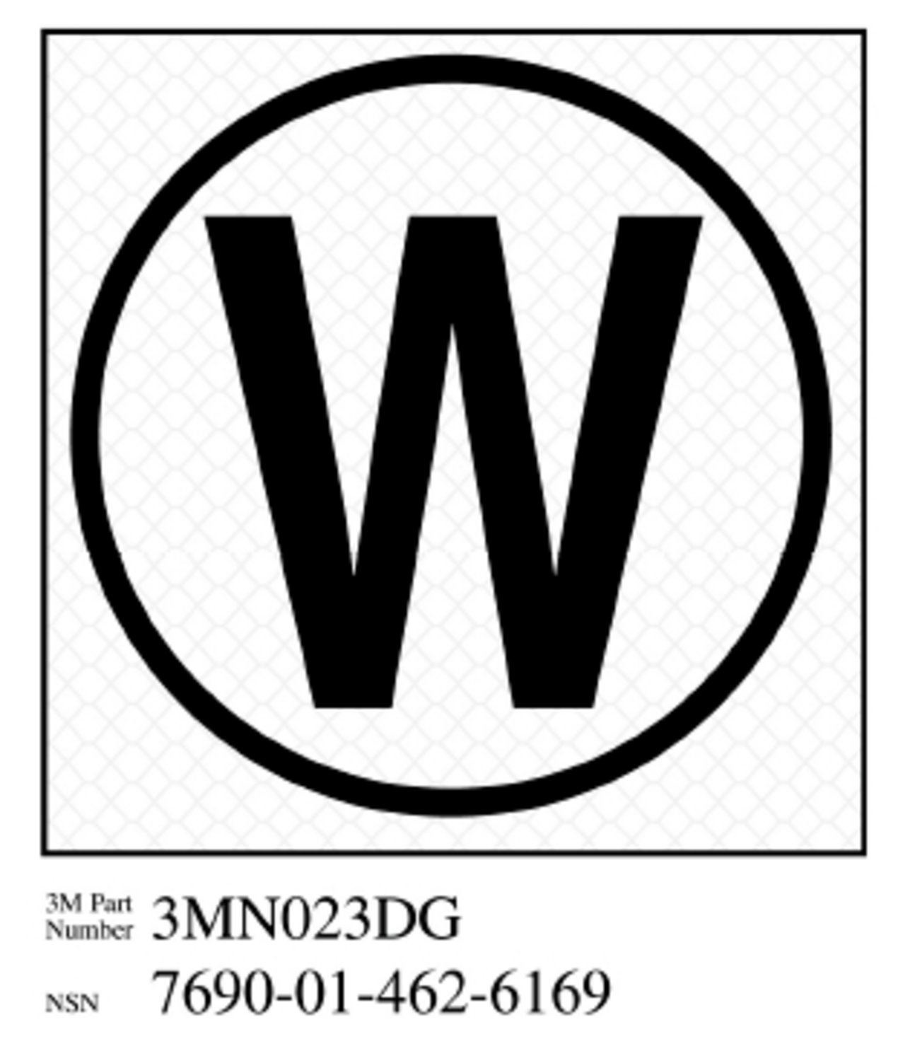 7010343529 - 3M Diamond Grade Damage Control Sign 3MN023DG, "Cir William", 3 in x 3 in, 10/Package