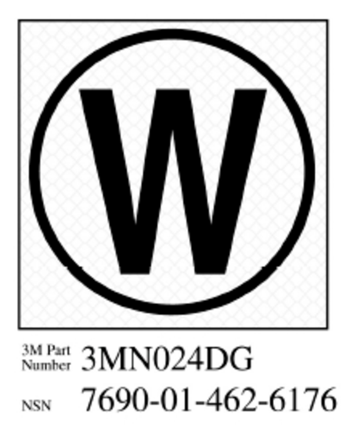 7010302548 - 3M Diamond Grade Damage Control Sign 3MN024DG, "Cir William", 2 in x 2 in, 10/Package