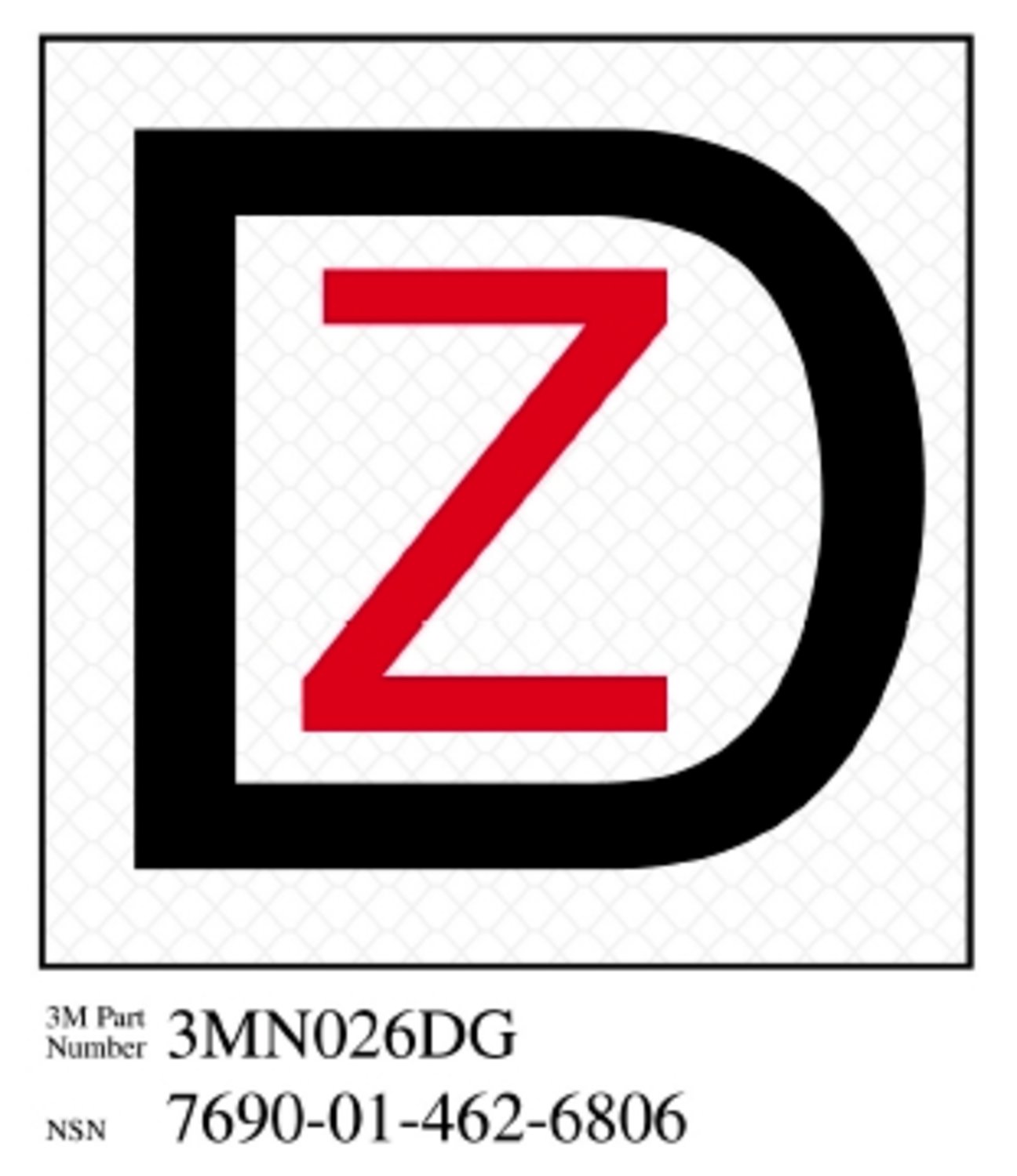 7010343530 - 3M Diamond Grade Damage Control Sign 3MN026DG, "Dk Ship Zebra", 3 in x 3 in, 10/Package