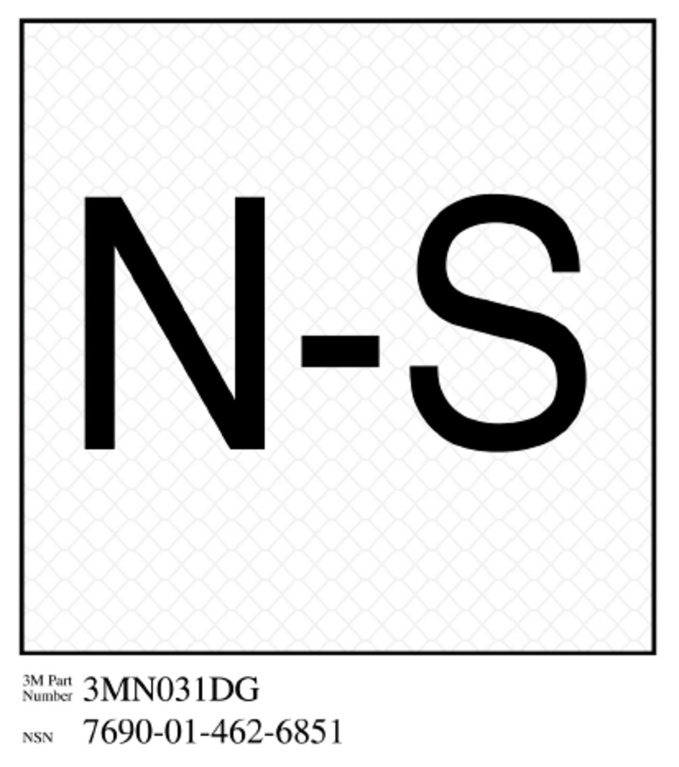 7010293248 - 3M Diamond Grade Damage Control Sign 3MN031DG, "Norm Shut", 4 in x 4 in, 10/Package