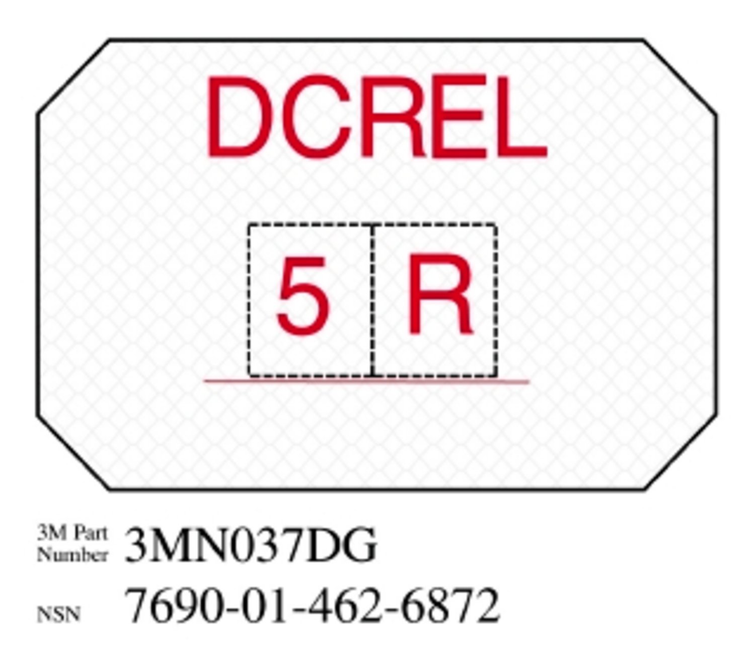 7010343533 - 3M Diamond Grade Damage Control Sign 3MN037DG, "DCREL", 8 in x 12 in, 10/Package