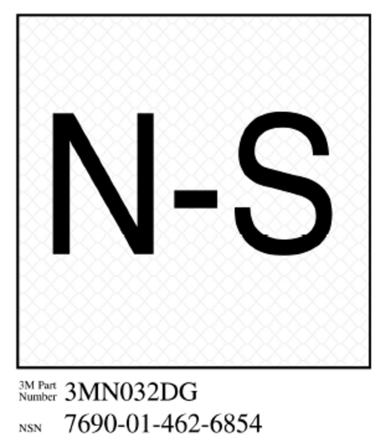 7010388578 - 3M Diamond Grade Damage Control Sign 3MN032DG, "Norm Shut", 3 in x 3 in, 10/Package