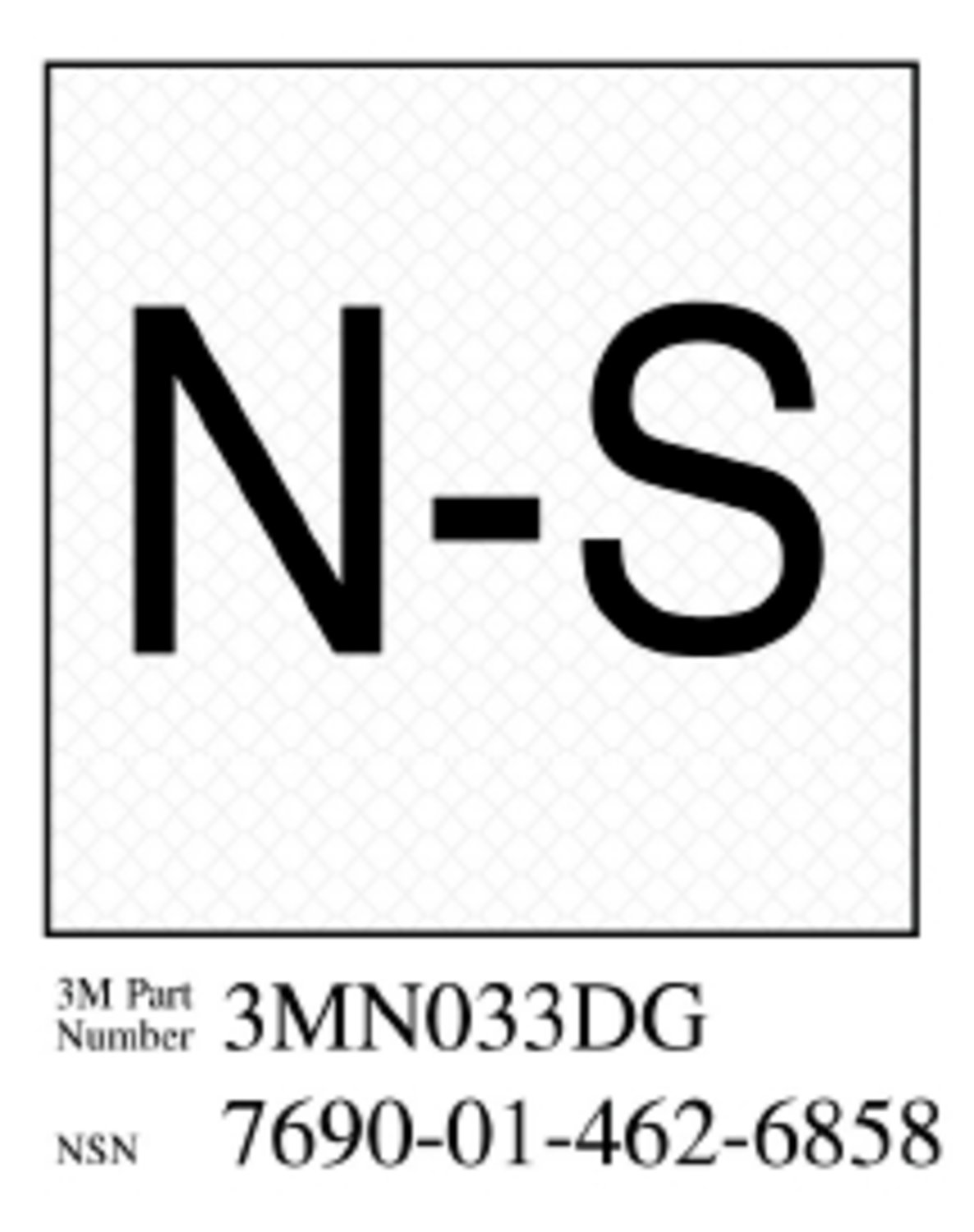 7010343532 - 3M Diamond Grade Damage Control Sign 3MN033DG, "Norm Shut", 2 in x 2 in, 10/Package