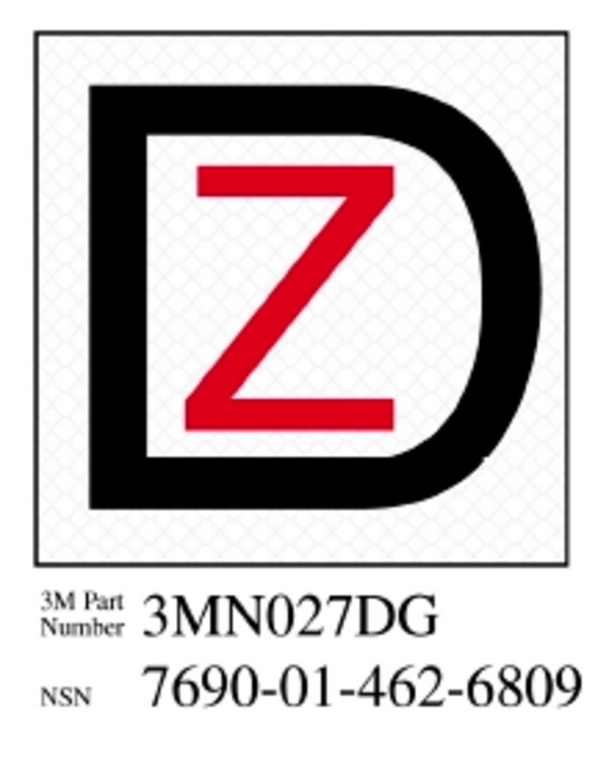 7010388576 - 3M Diamond Grade Damage Control Sign 3MN027DG, "Dk Ship Zebra", 2 in x 2 in, 10/Package