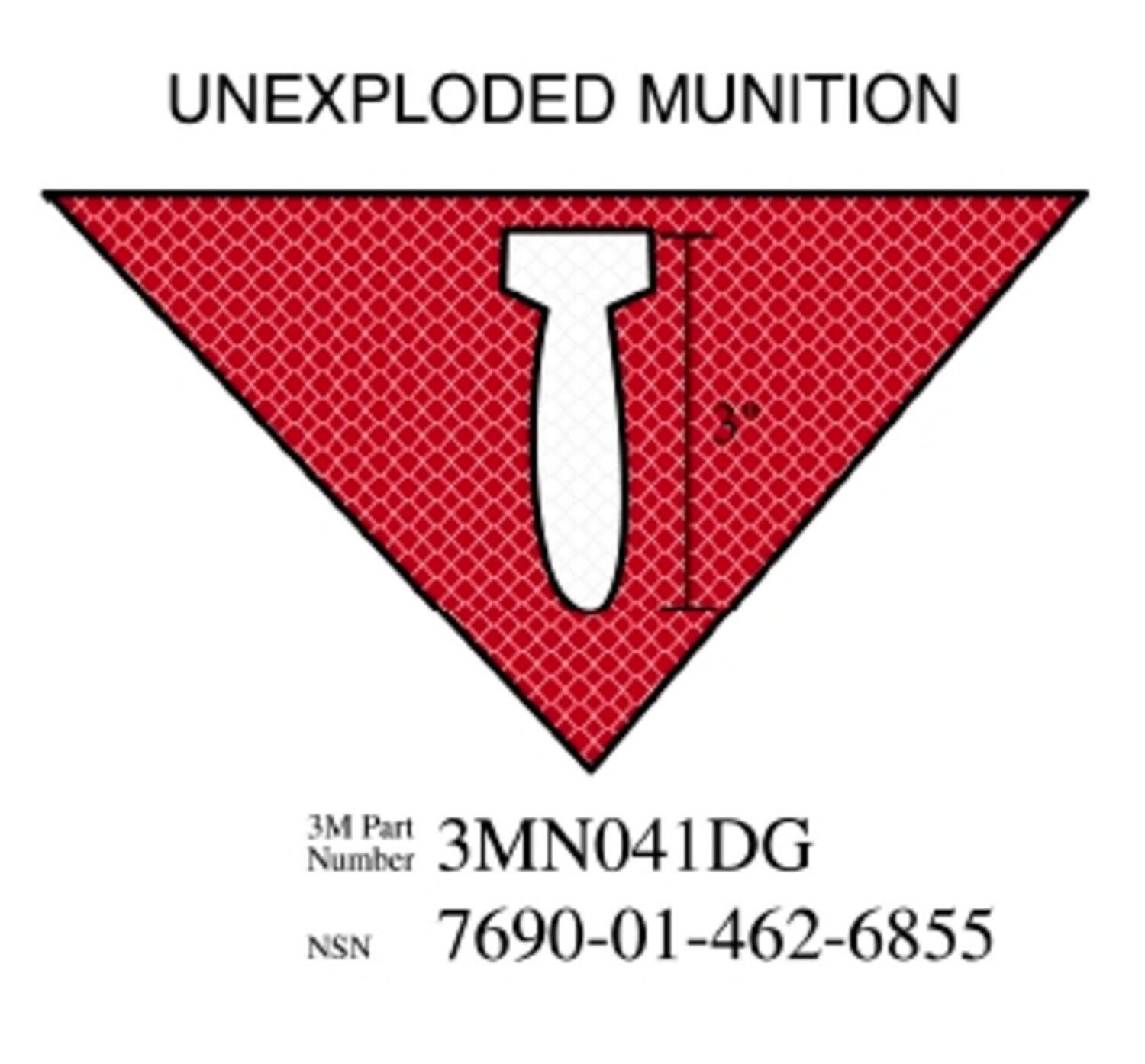 7010388682 - 3M Diamond Grade Damage Control Sign 3MN041DG, "UNEXP MUNI", 11.5 in x
8 in, 10/Package