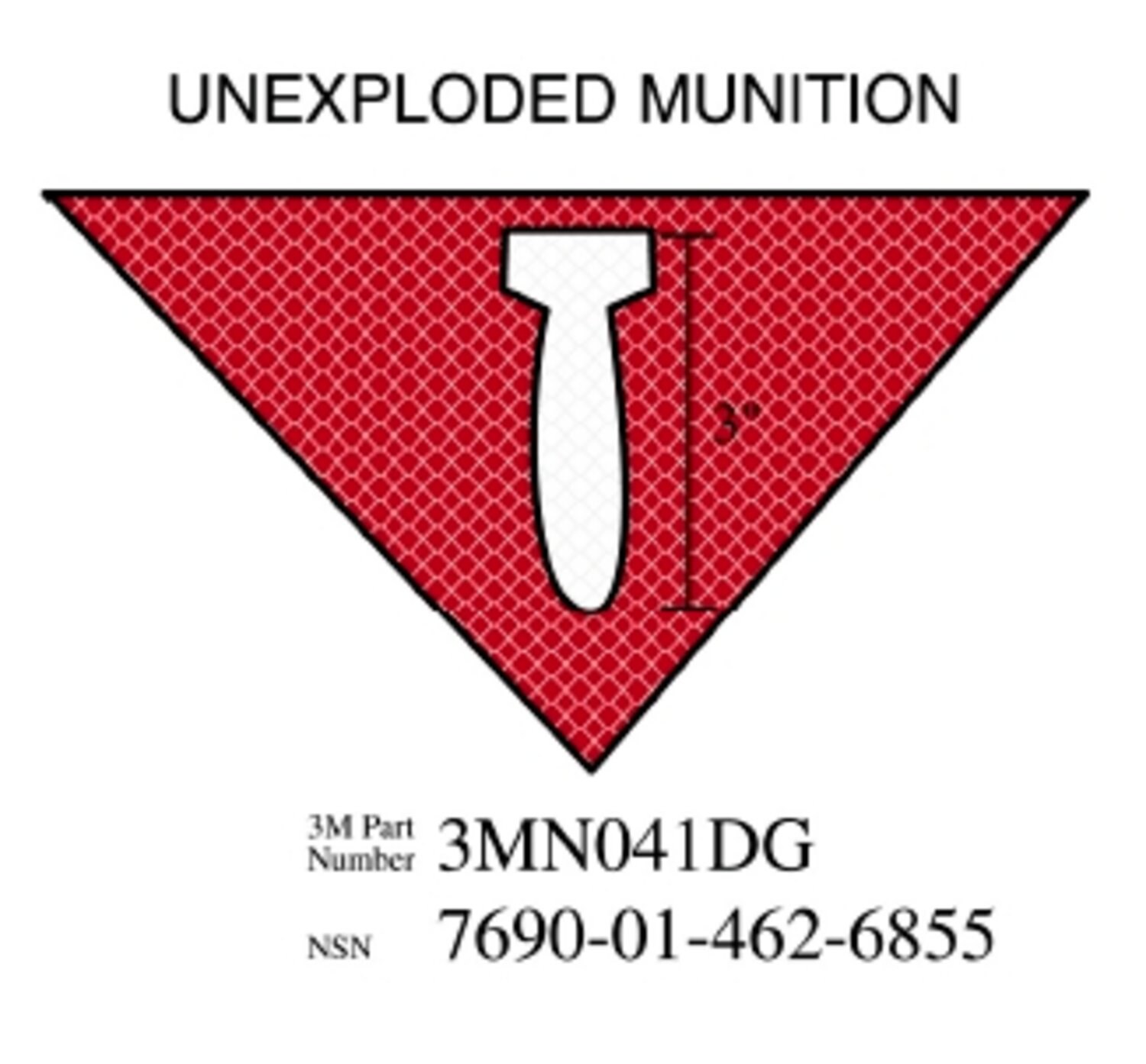 7010388682 - 3M Diamond Grade Damage Control Sign 3MN041DG, "UNEXP MUNI", 11.5 in x 8 in, 10/Package