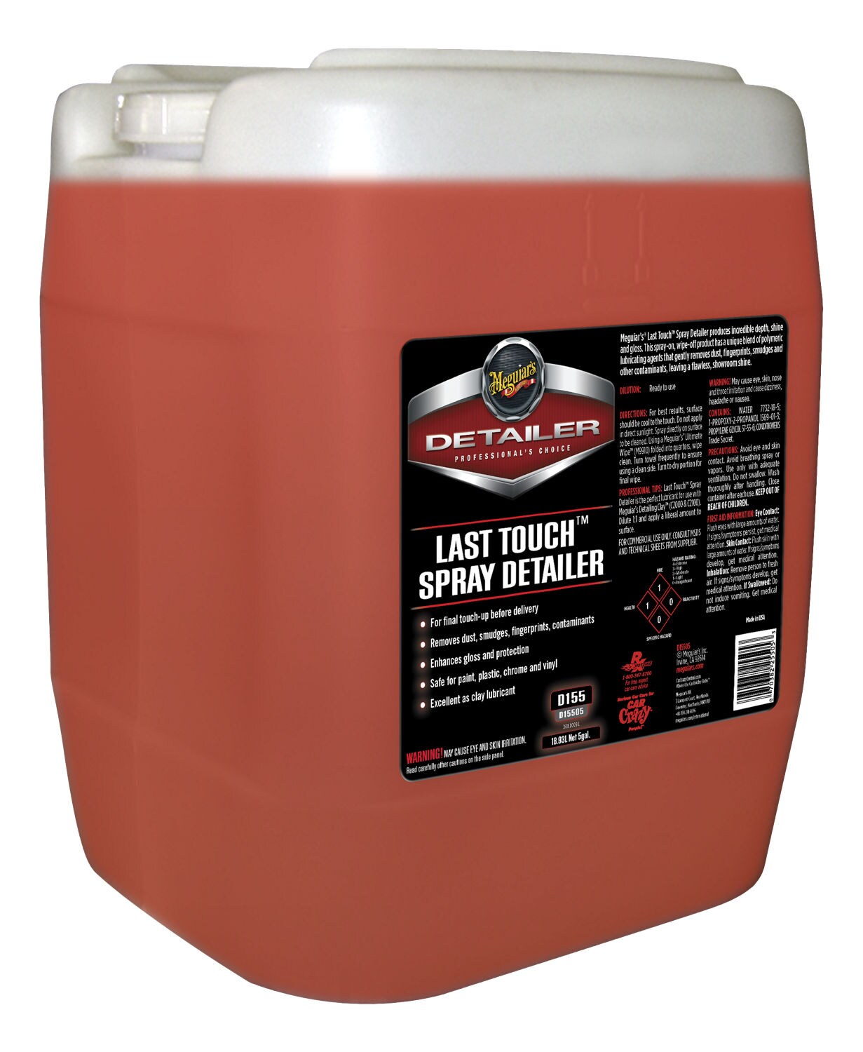 7100178551 - Meguiar's D155 Detailer Last Touch Spray Detailer, 5 Gallon