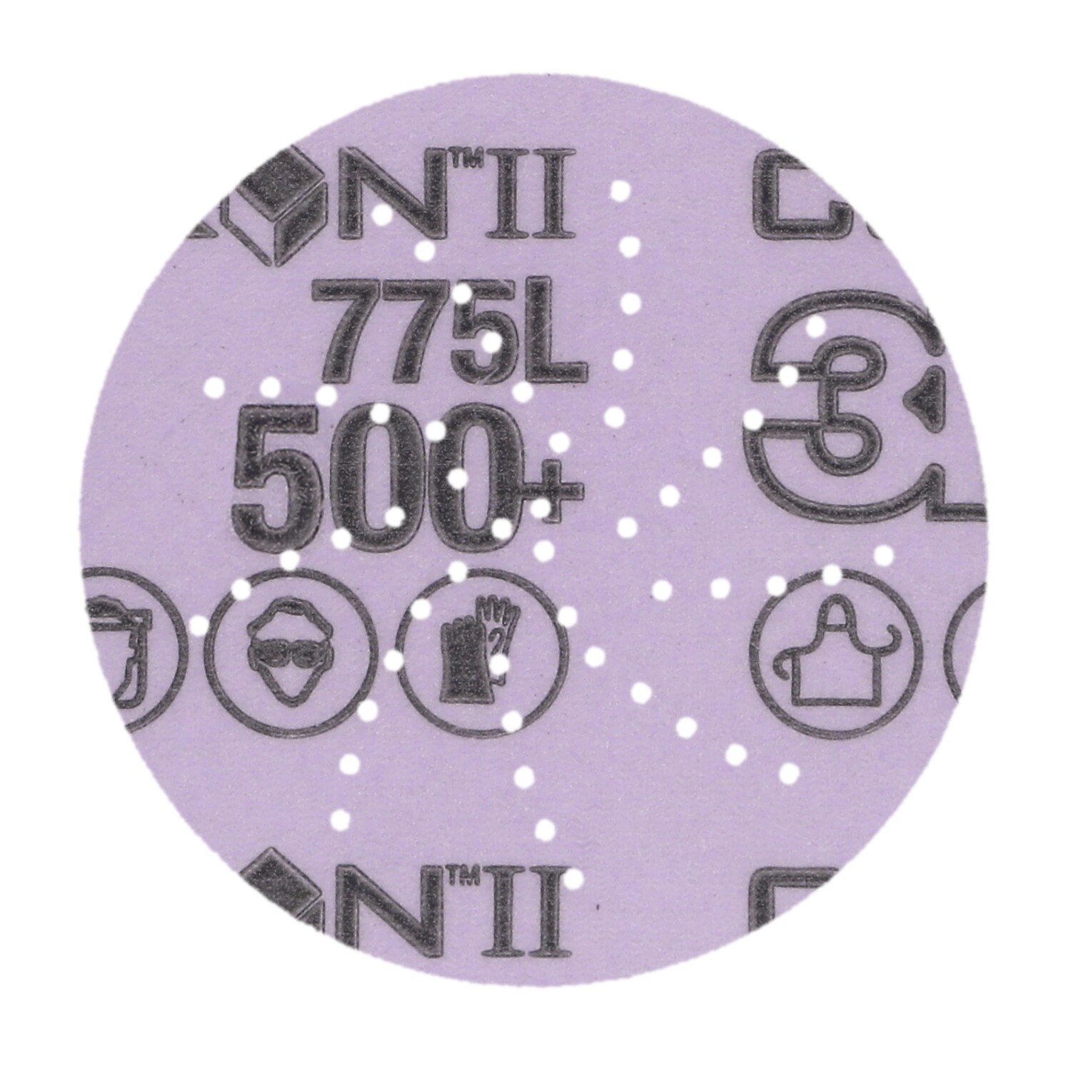 7100383518 - 3M Xtract Cubitron II Film Disc 775L, 500+ 3MIL, 3 in x NH, Die 300DS, 50/Carton, 250 ea/Case