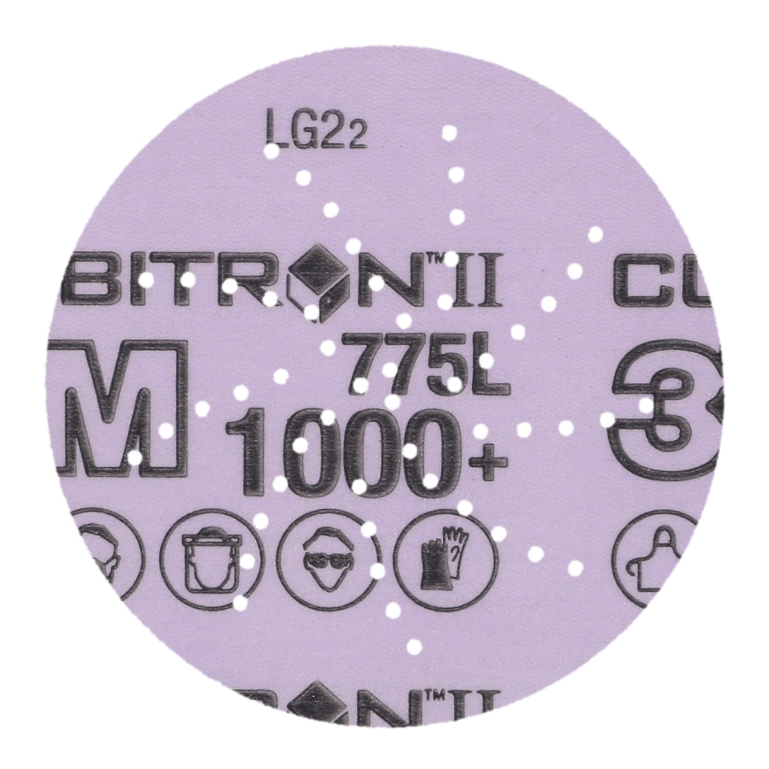 7100383634 - 3M Xtract Cubitron II Film Disc 775L, 1000+ 3MIL, 3 in x NH, Die 300DS, 50/Carton, 250 ea/Case