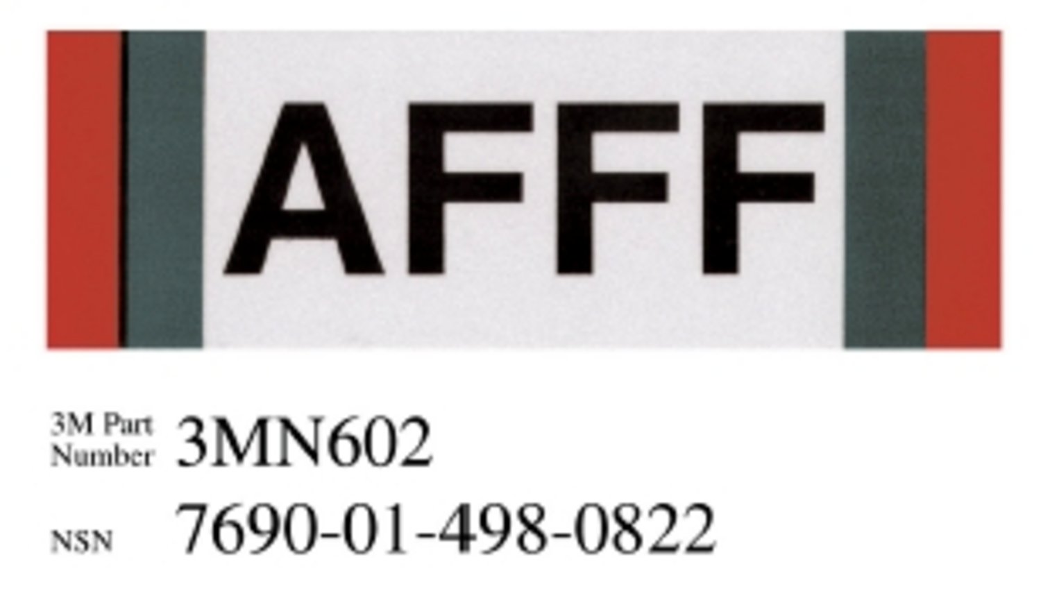7010344928 - 3M Diamond Grade Damage Control Pipe Sign 3MN602DG, "AFFF", 6 in x 2 in, 50/Package