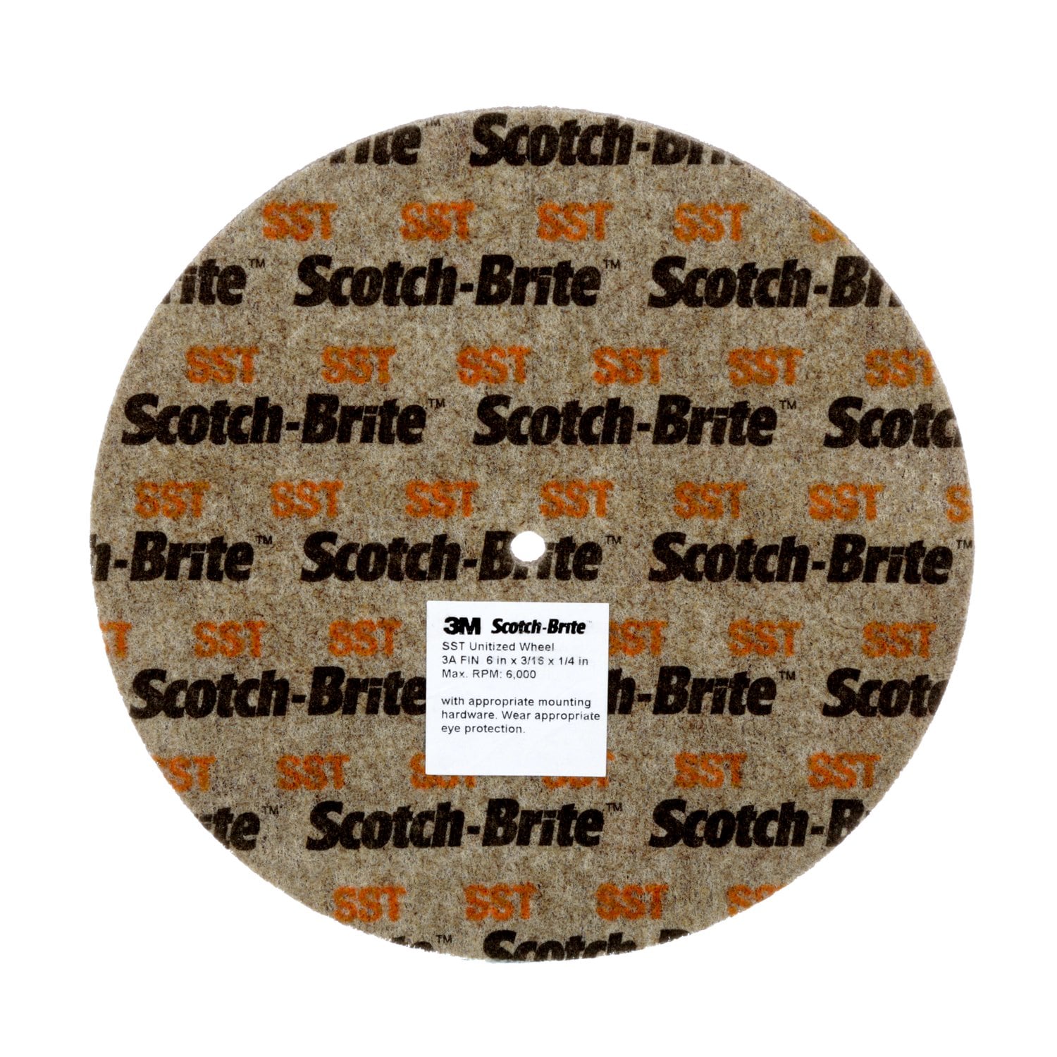 7100051629 - Scotch-Brite SST Unitized Wheel, ST-UW, 5A Fine, 1/2 in, Config