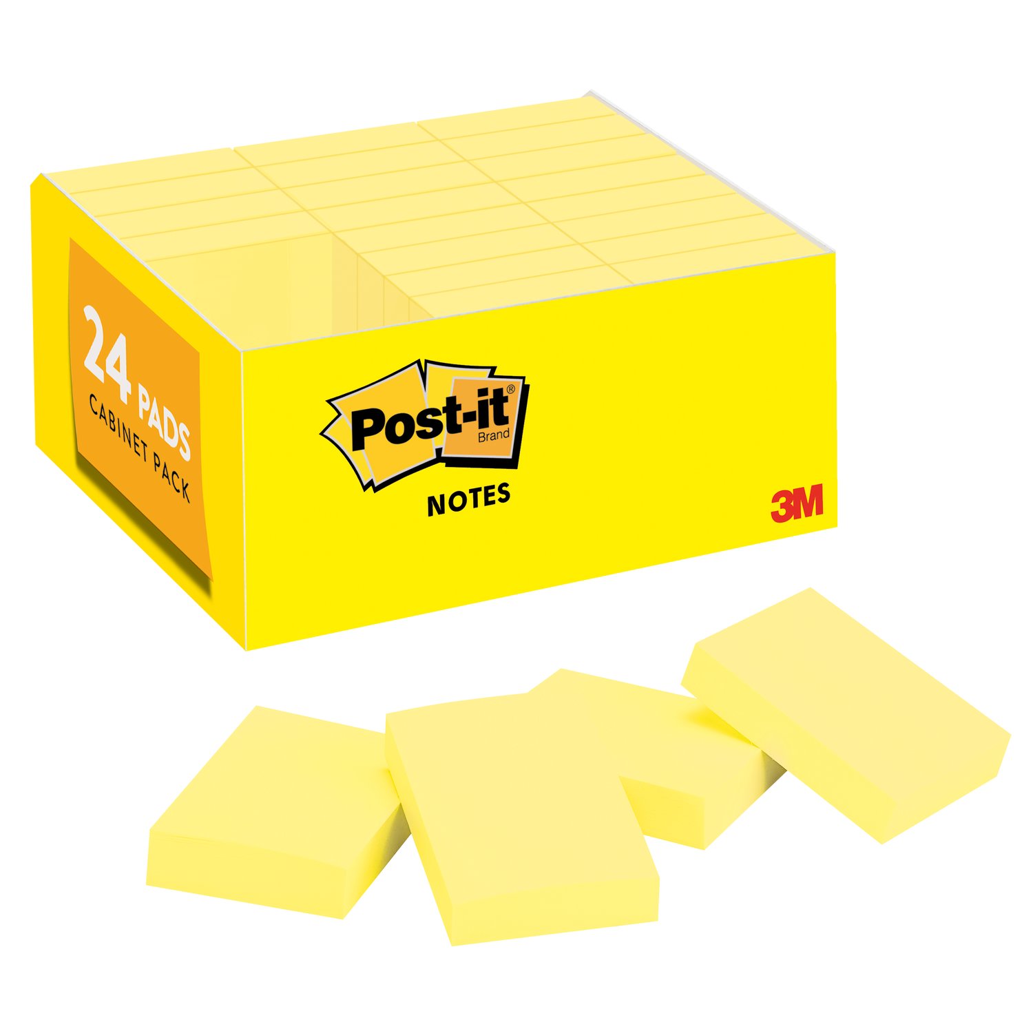 7100183009 - Post-it Notes 653-24VAD, 1 3/8 in x 1 7/8 in (34.9 mm x 47.6 mm), 100% PEFC, SGSCH-PEFC-COC-110078