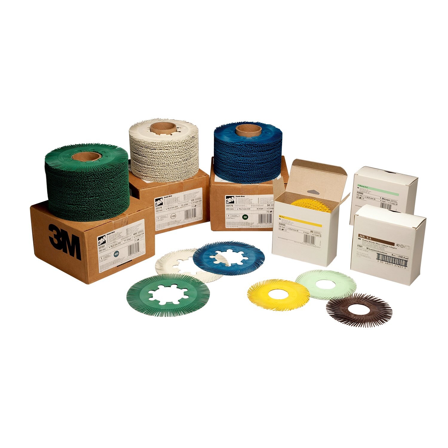 7000028515 - 3M Flange Adapter- 6 in Radial Bristle Brush Set, 2 in x 1 in, 25 ea/Case