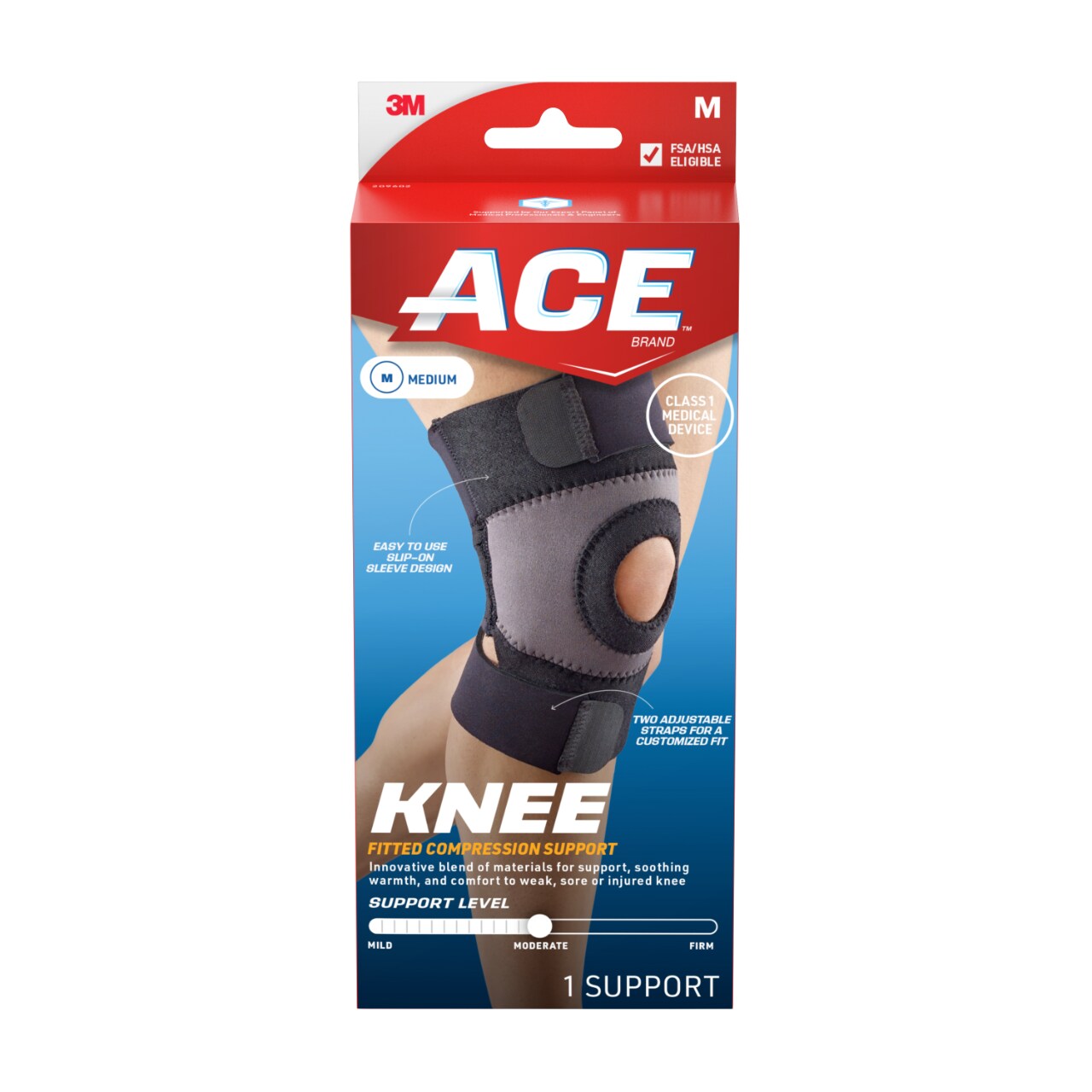 7100380818 - ACE Moisture Control Knee Support 209603, L