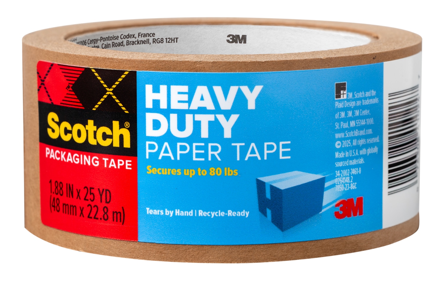 7100394155 - Scotch Heavy Duty Paper Packaging Tape 7850-23-8GC, 1.88 in x 24.9 yd (48 mm x 22.8 m)