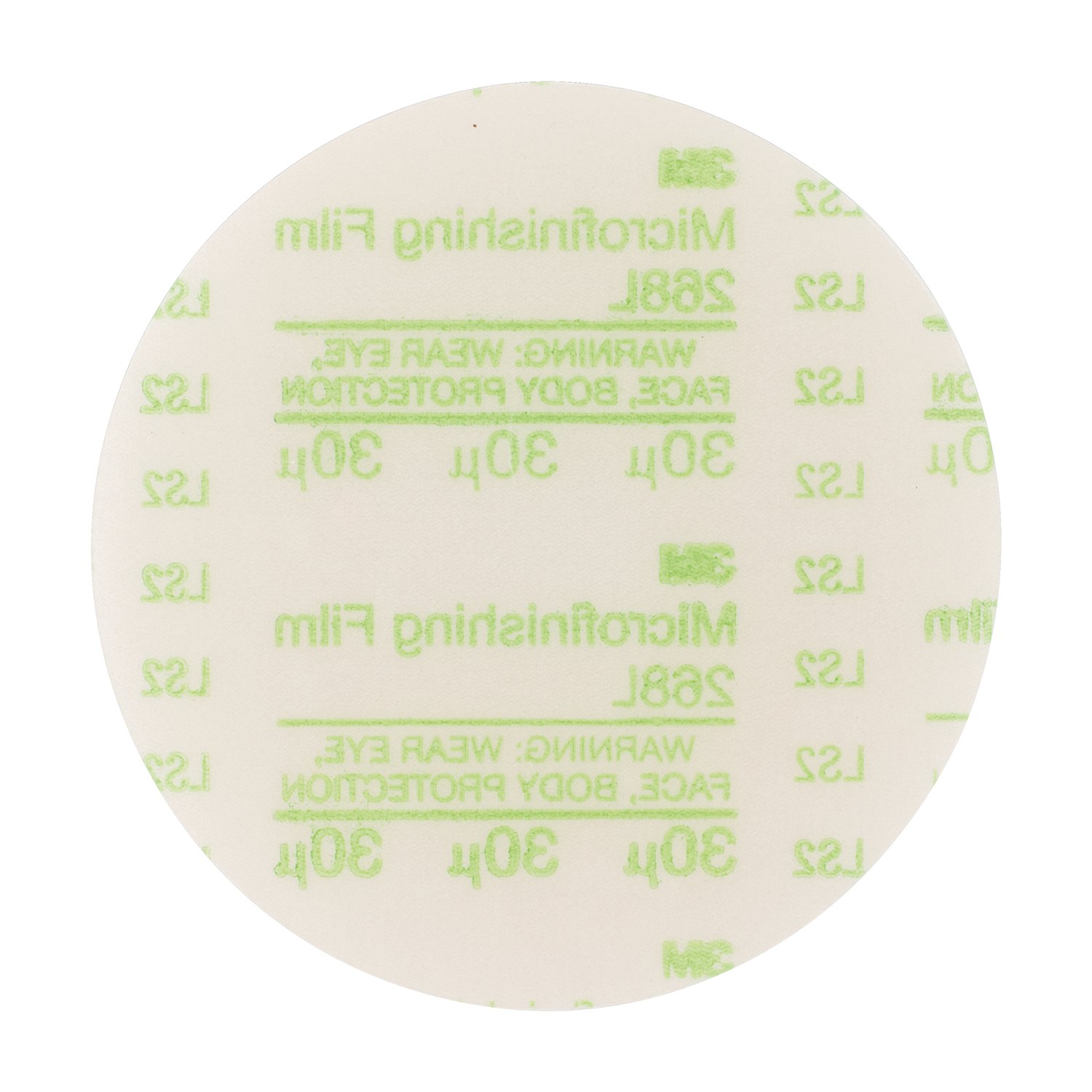 7100194169 - 3M Hookit Microfinishing Film Disc 268L, 30 Mic 3MIL, Type D, 3 in, Die 300DS, Clean Sanding