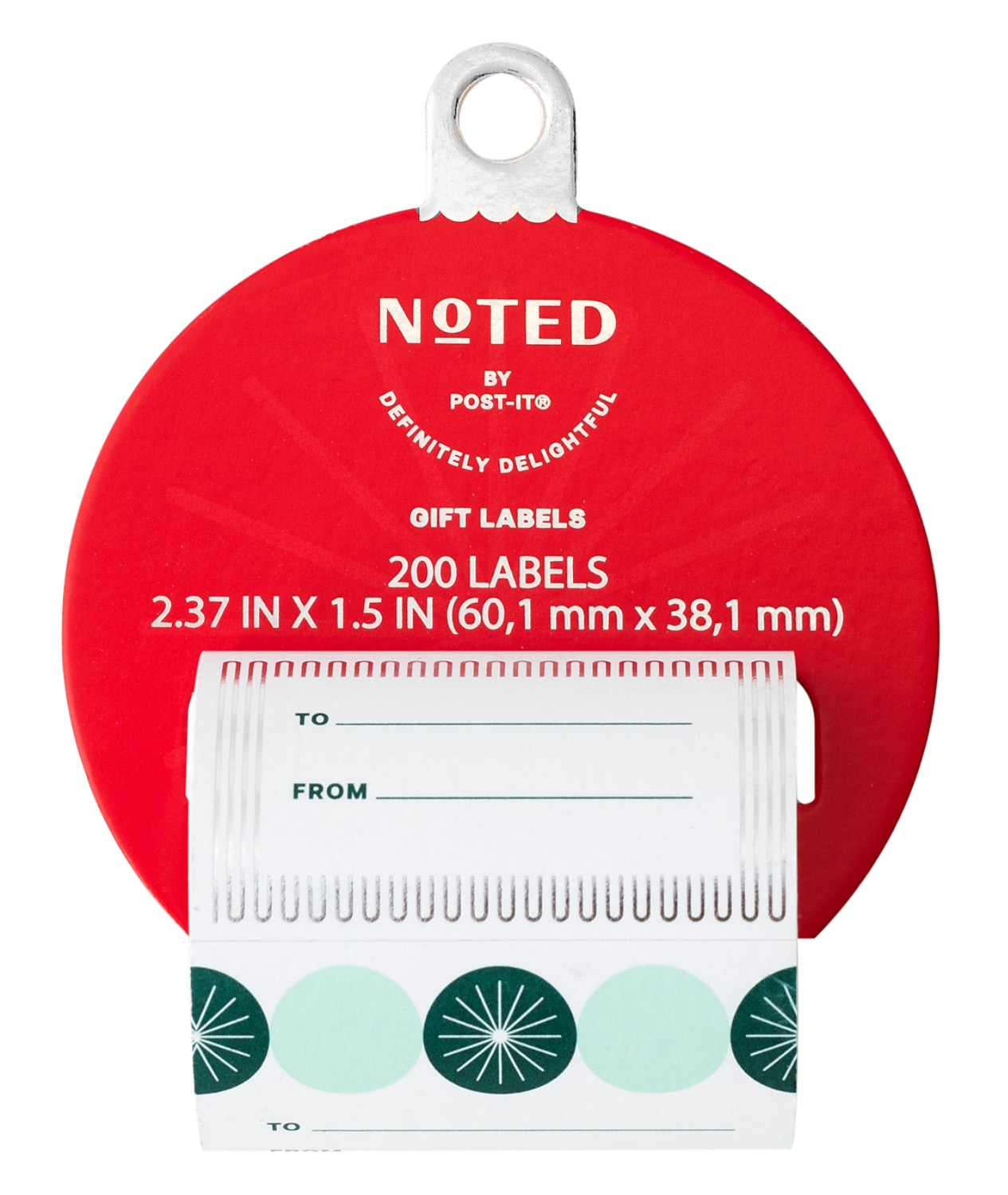 7100402249 - Post-it Gift Labels HHW25-GL-1, 2.375 in x 1.5 in (60 x 38 mm), 200 Sheet Total