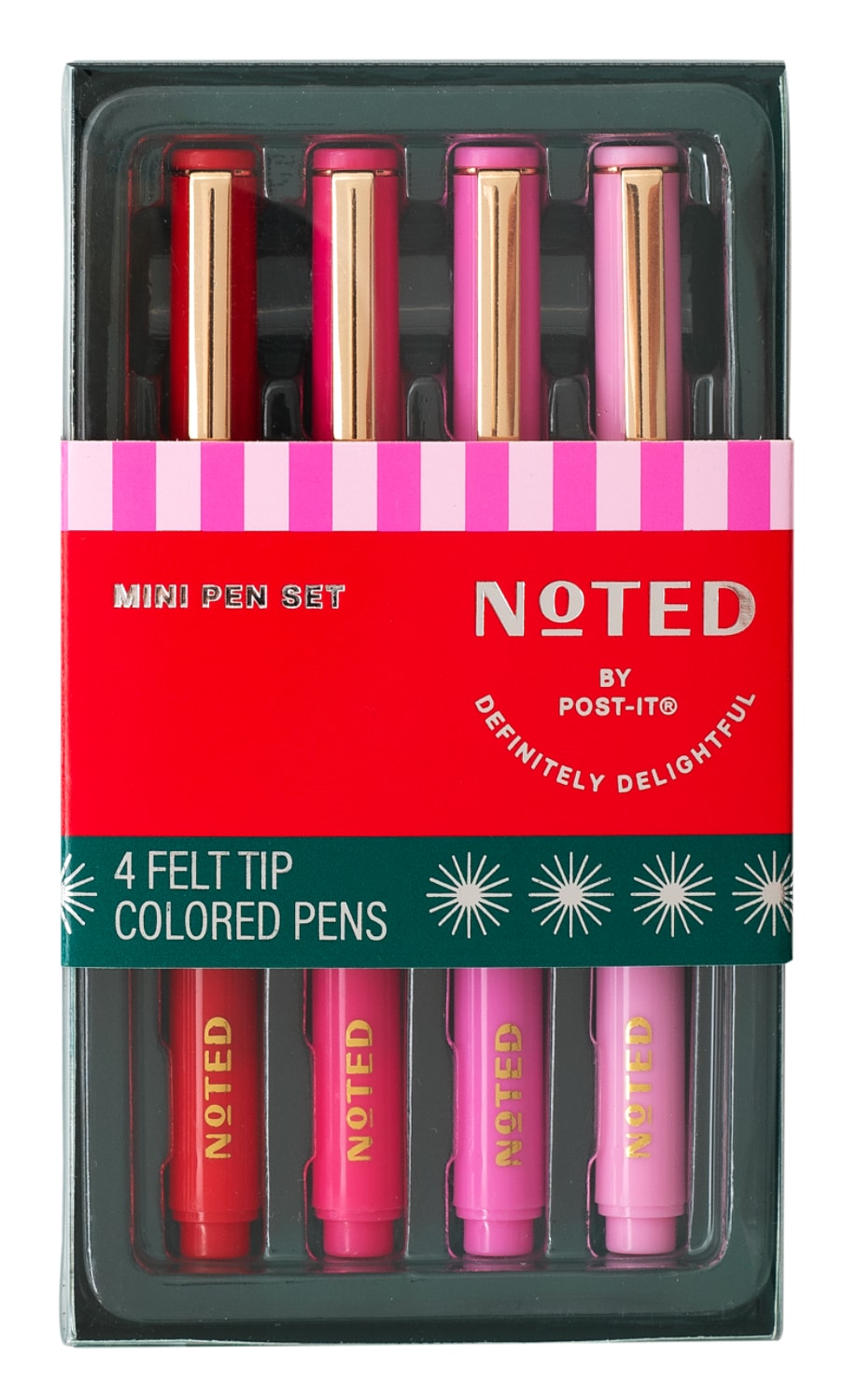 7100396473 - Post-it Noted HHW25-MPEN-1, Mini Pen Set Warm, 4 Pens