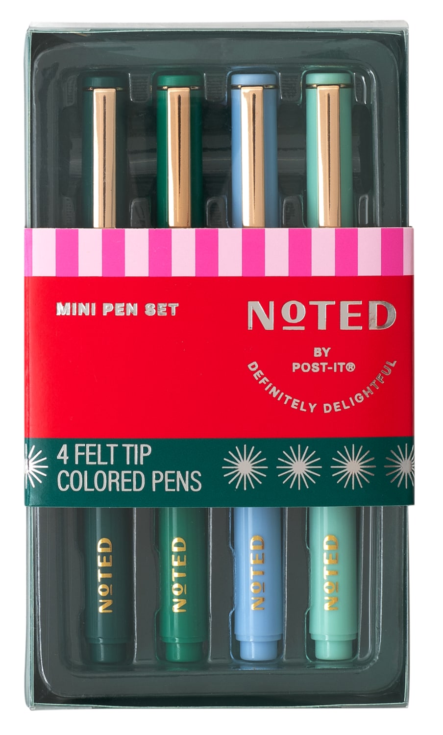7100402265 - Post-it Noted HHW25-MPEN-2, Mini Pen Set, Cool, 4 Pens