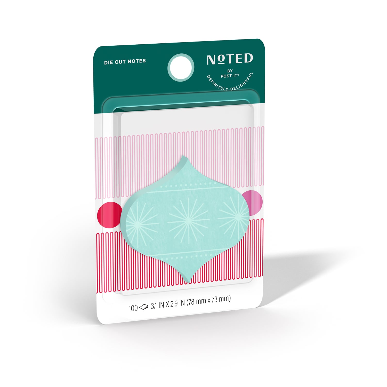 7100396375 - Post-it Ornament Note HHW25-ON-1, 3.1 x 2.9 in (78x73mm), 100 sheet total