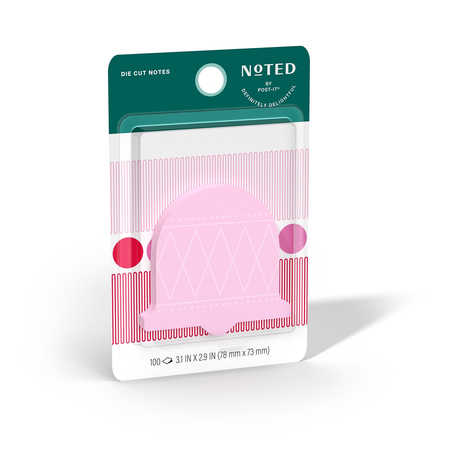 7100396397 - Post-it Ornament Bell Note HHW25-ON-2, 3.1 x 2.9 in (78x73mm), 100 sheet total