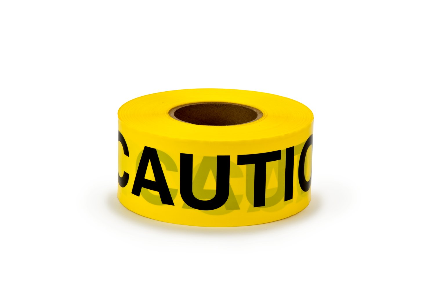 7000132914 - Scotch Barricade Tape 301, CAUTION, 3 in x 300 ft, Yellow, 16 rolls/Case
