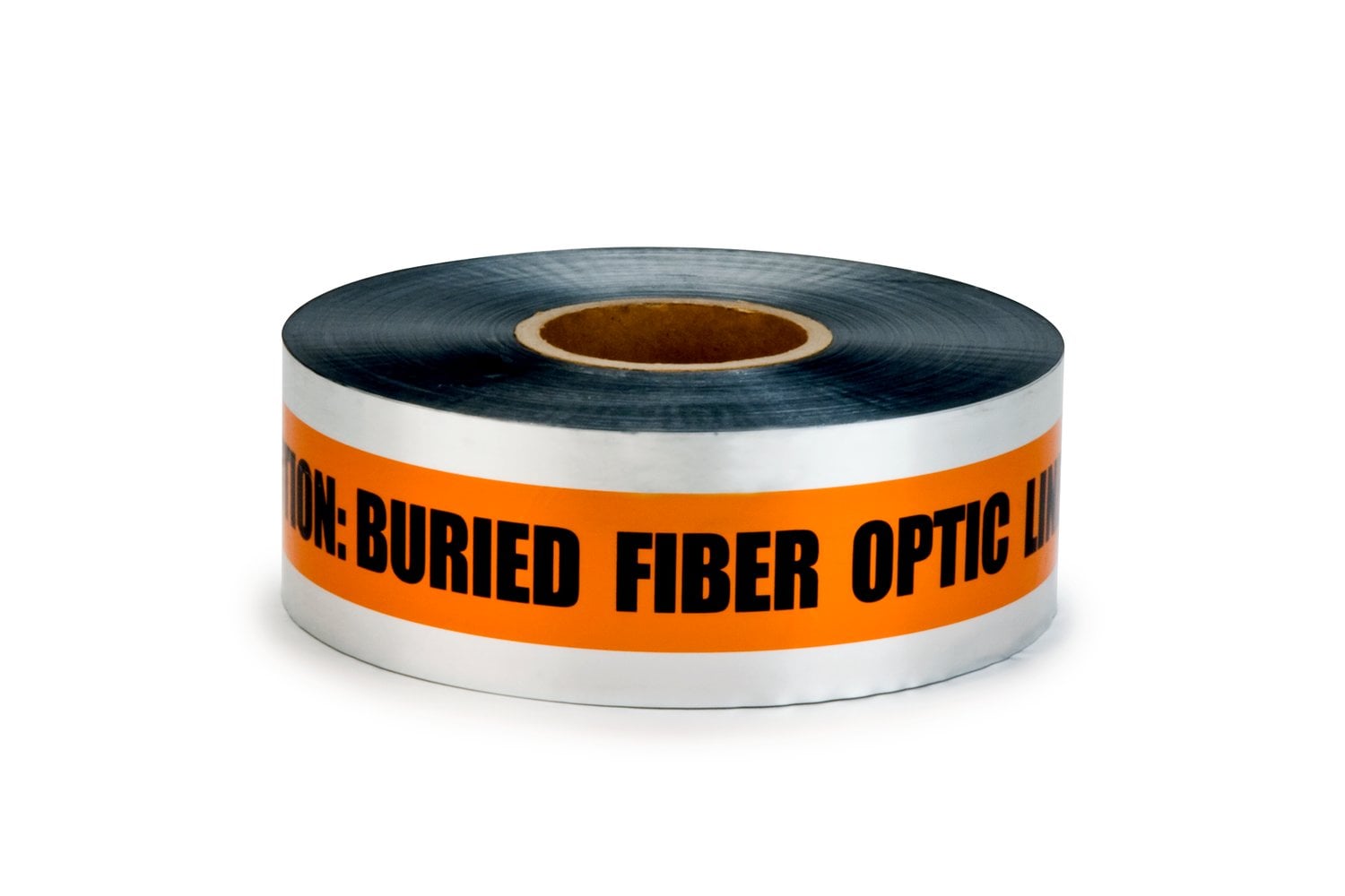 7000133193 - Scotch Detectable Buried Barricade Tape 409, CAUTION BURIED FIBER OPTIC LINE BELOW, 6 in x 1000 ft, Orange, 4 rolls/Case