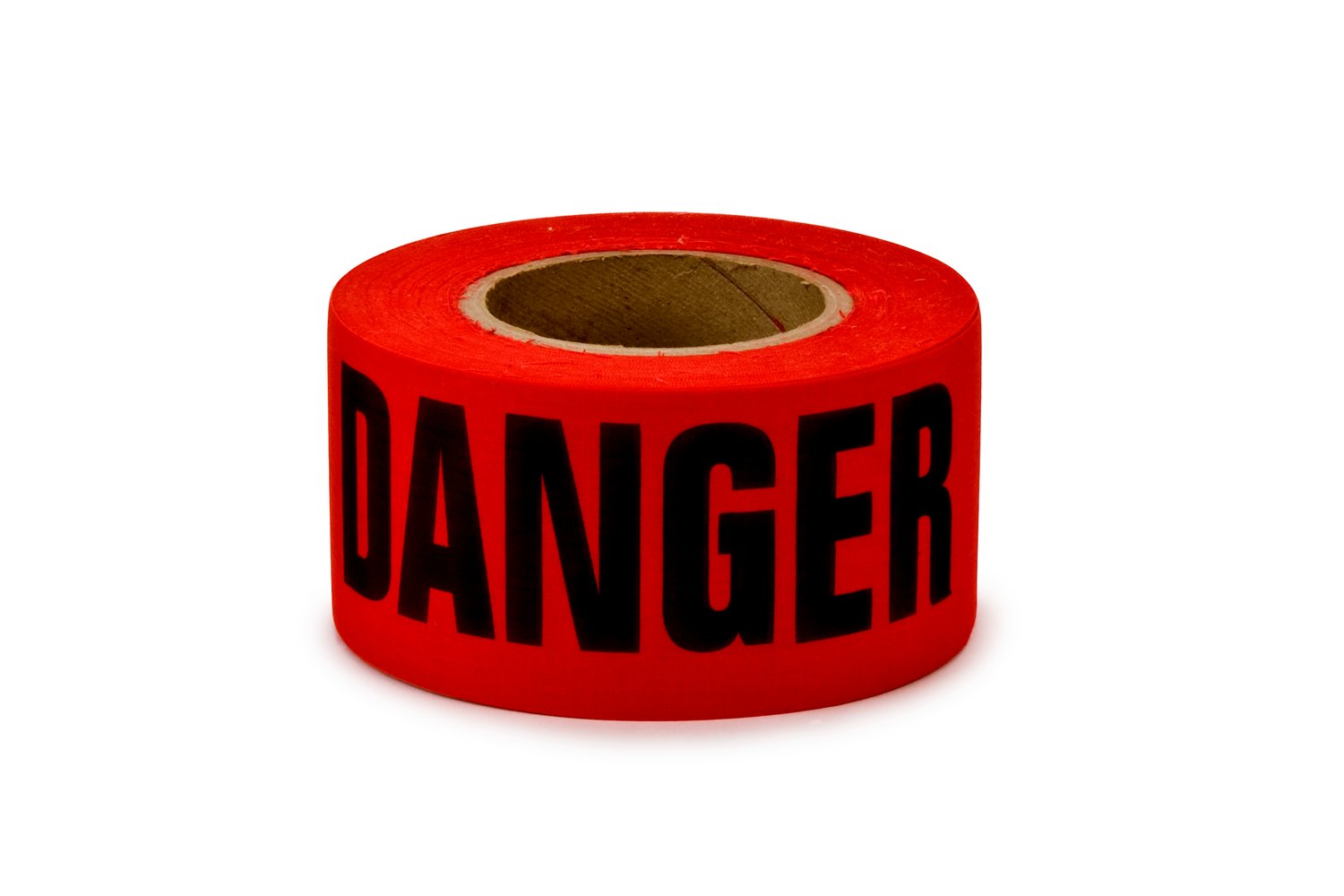 7010319706 - Scotch Barricade Tape 331, DANGER, 3 in x 1000 ft, Red, 8 rolls/Case