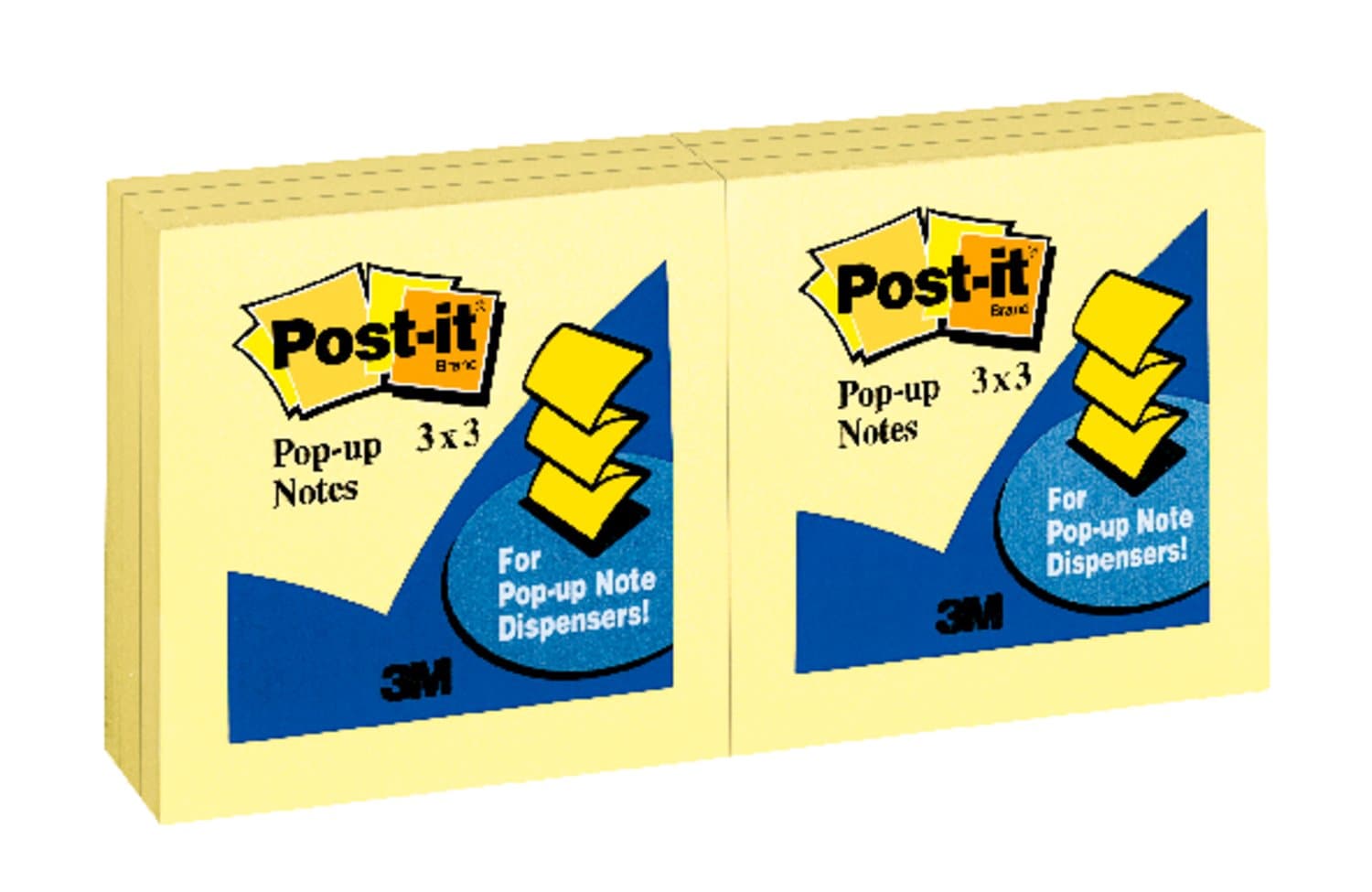 7010303531 - Post-it Dispenser Pop-up Notes R330-YW, Canary Yellow, 3 in x 3 in (7.62 cm x 7.62 cm), 100% PEFC, SGSCH-PEFC-COC-110078