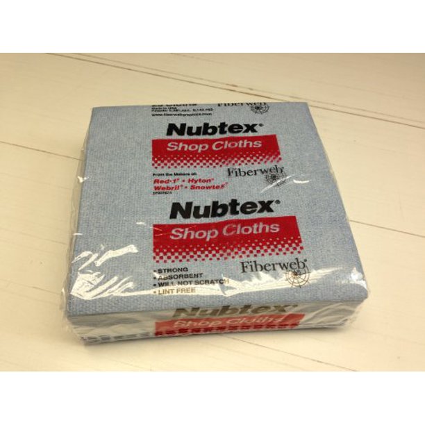 Nubtex Shop Cloths 13"x17" Wipes Box of 375 cleaning Blankets Roller Ink Tray 