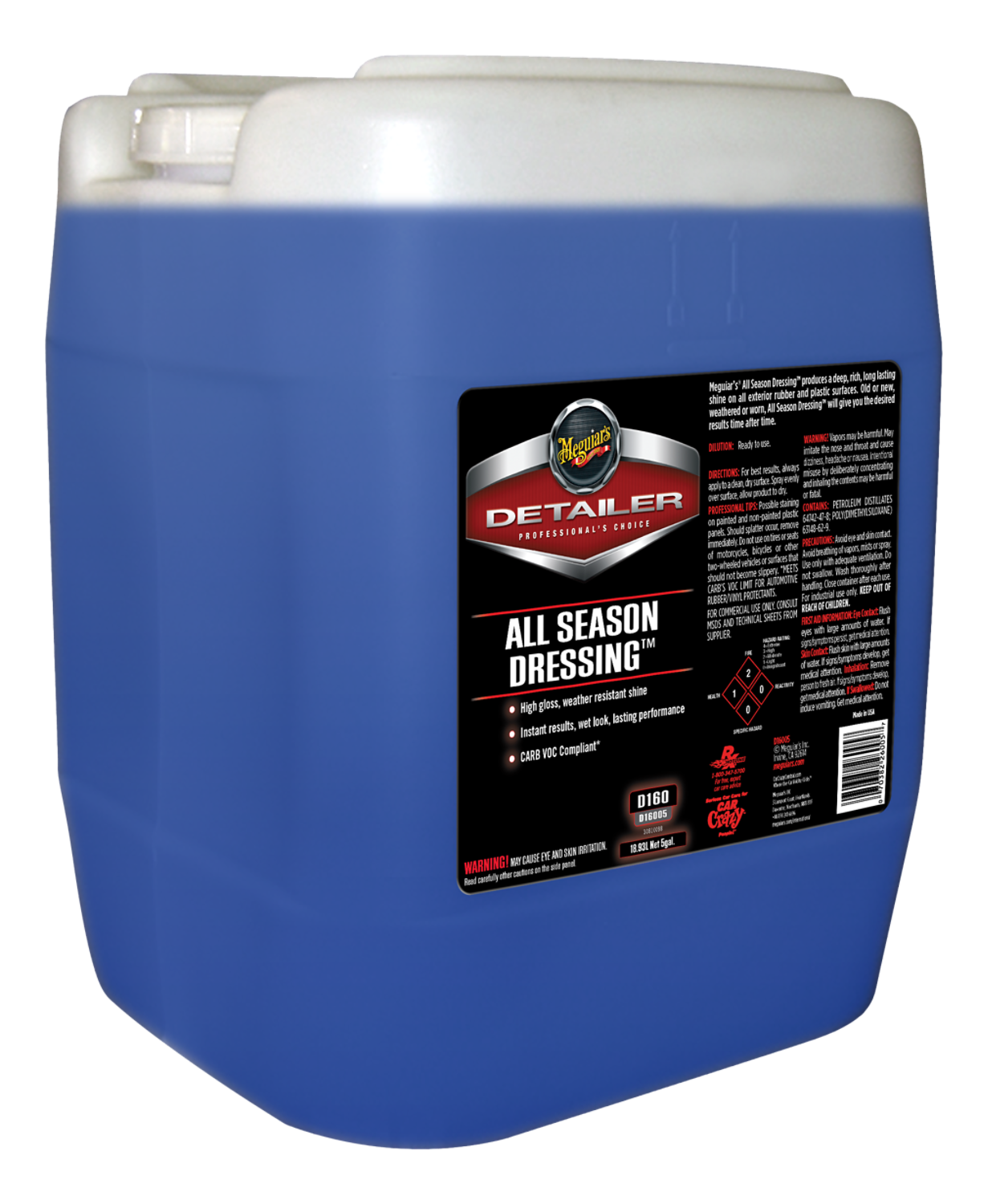 7100178211 - Meguiar's D160 Detailer All Season Dressing, 5 Gallon