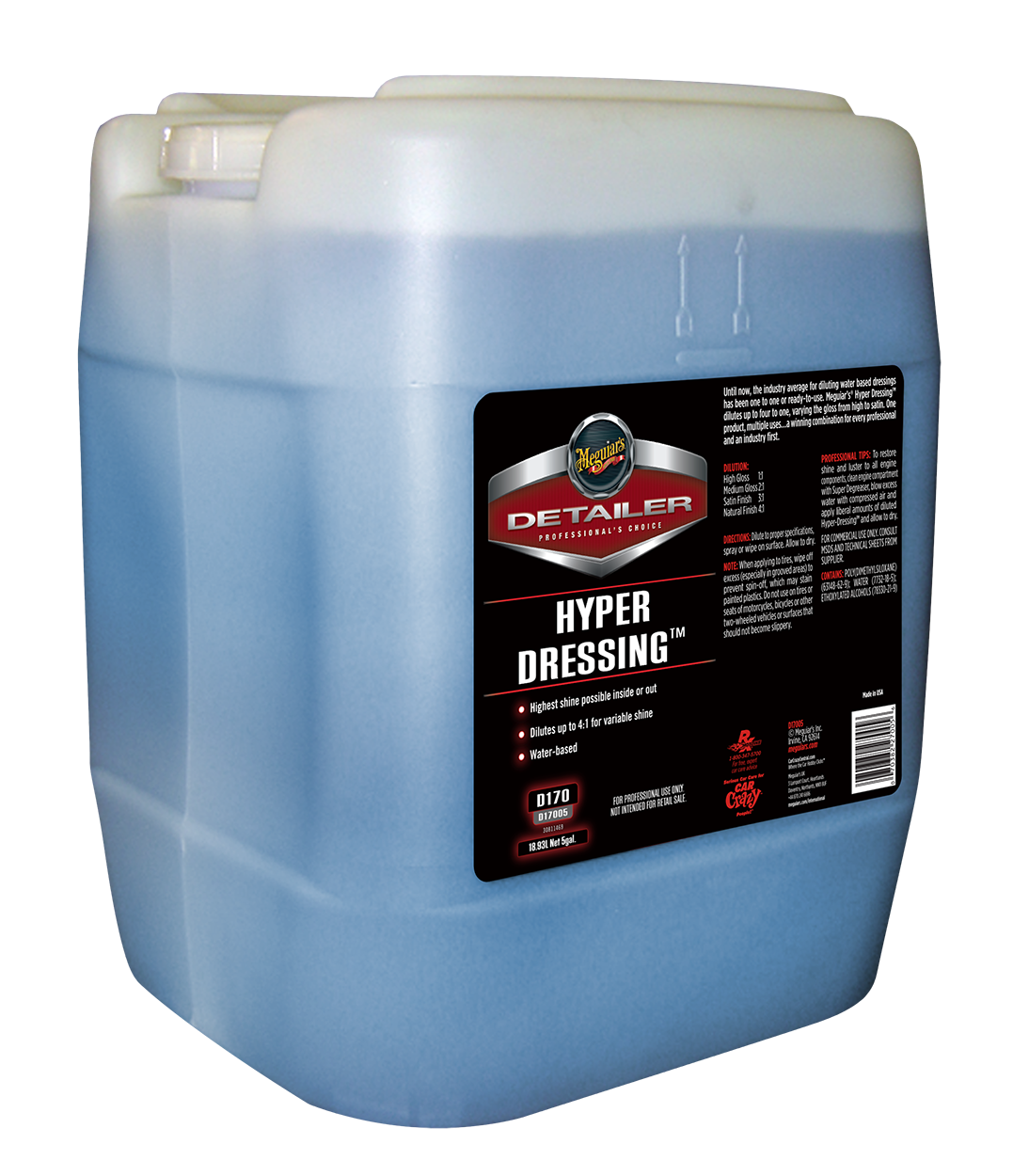 7100178577 - Meguiar's D170 Detailer Hyper-Dressing, 5 Gallon