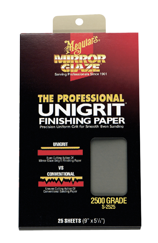 7100178631 - Meguiar's Mirror Glaze Unigrit Finishing Paper, 2500 Grit