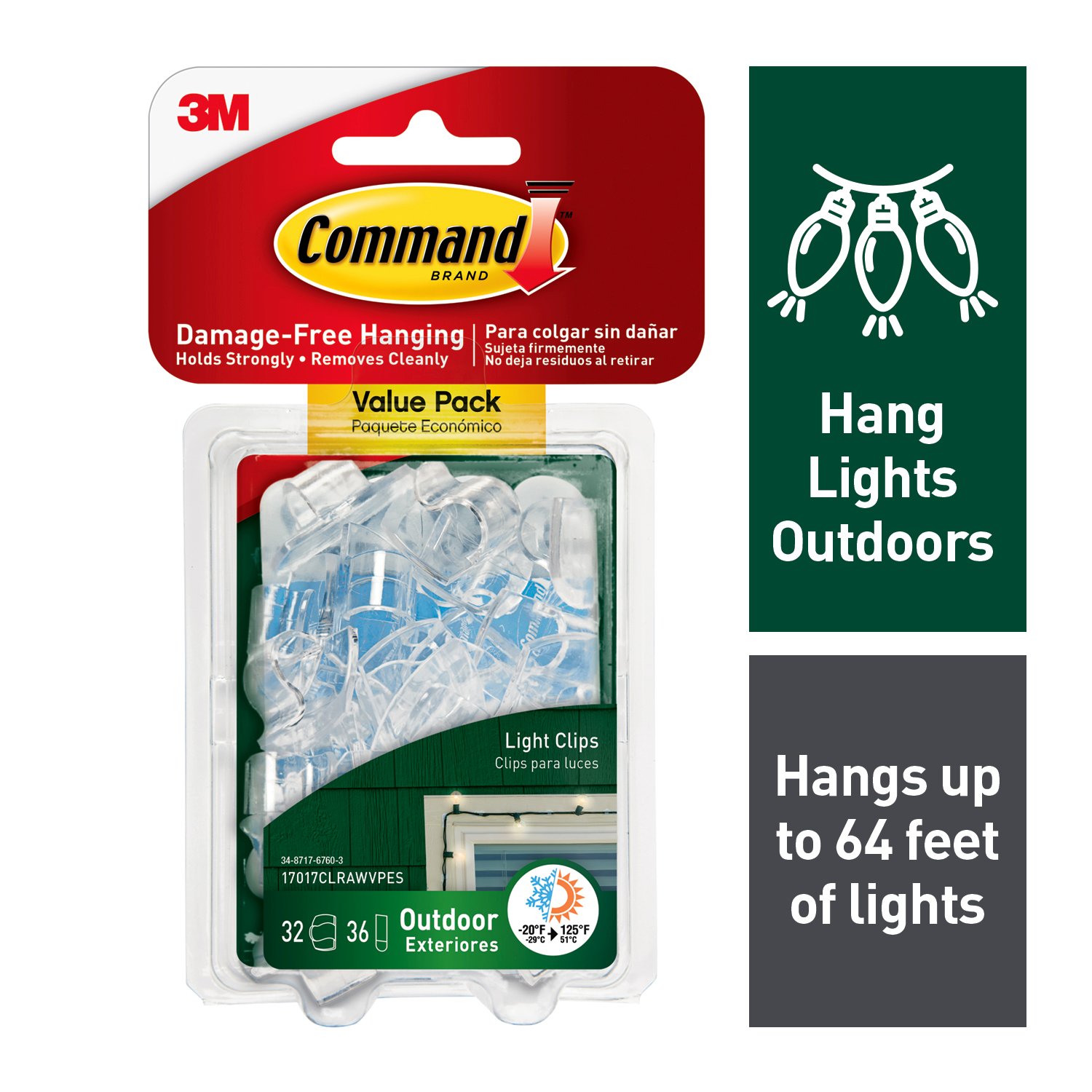 7010336056 - Command Outdoor Light Clips Value Pack 17017CLRAWVPES