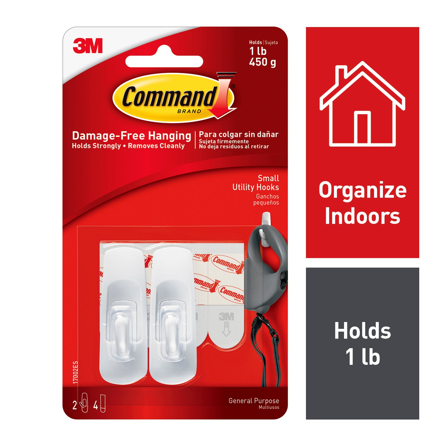 7000037933 - Command General Purpose Utility 17002ANZ, Small Hook, 6 Pack/Bag, 6 Bag/Case