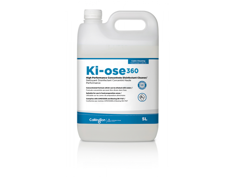 9161/42 - CALLINGTON KI-OSE 360 - DISINFECTANT CLEANER AIRCRAFT APPROVED - 5LT CTN