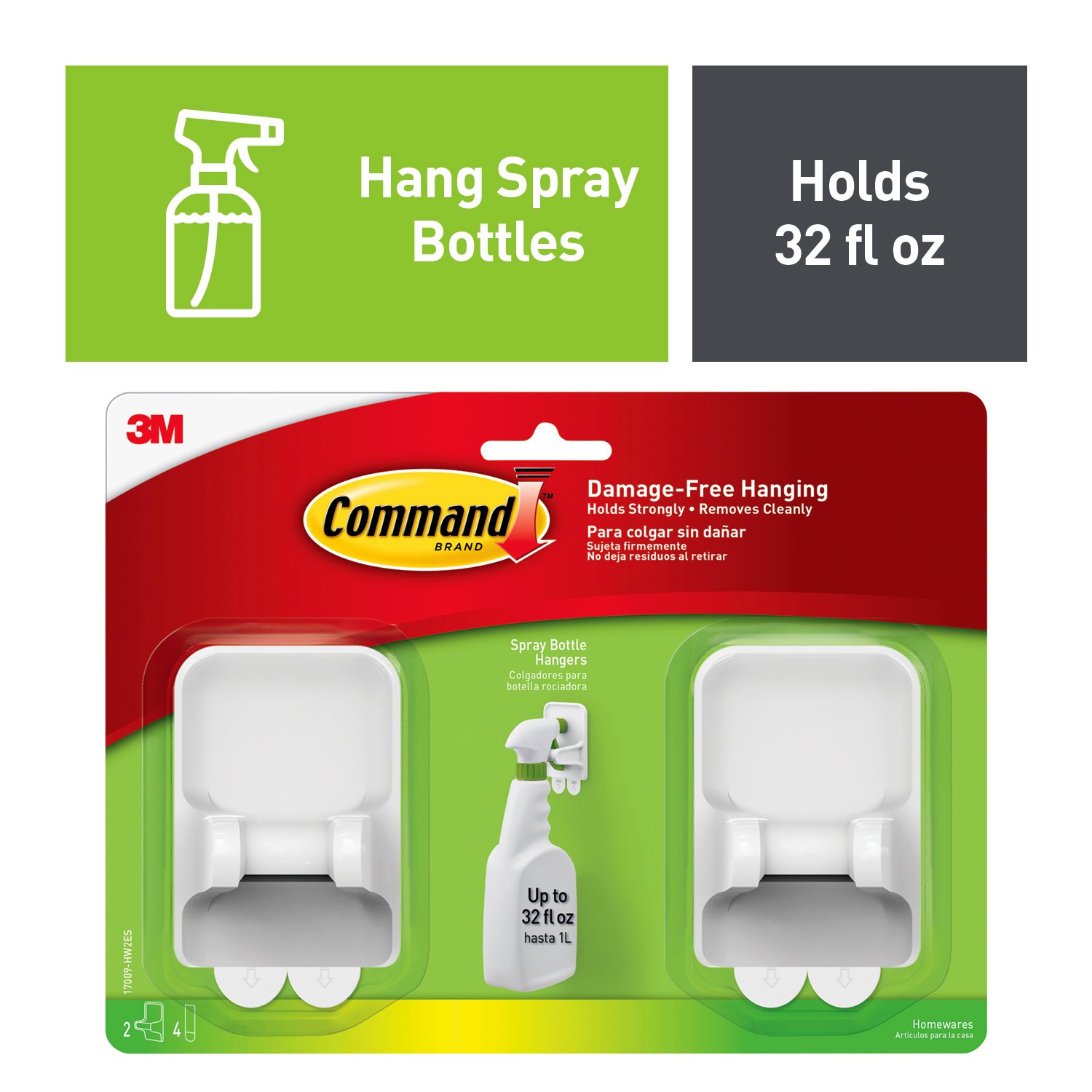 7100117089 - Command Spray Bottle Hangers 17009-HW2ES, 2 pack