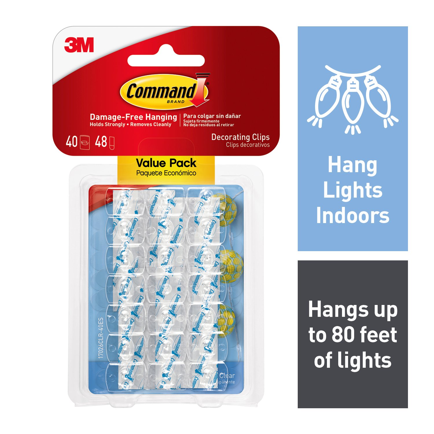 7100057314 - Command Clear Decorating Clips Value Pack 17026CLR-40ES