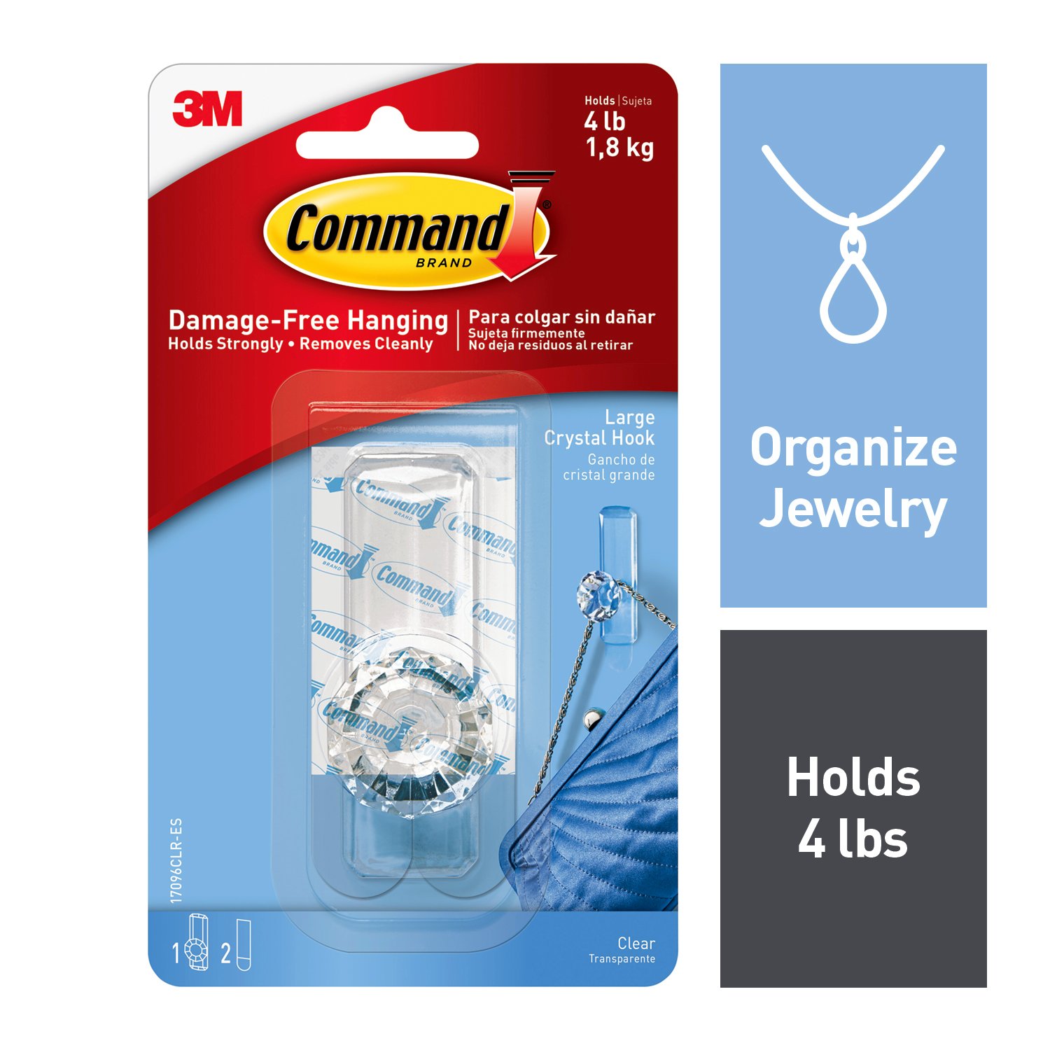 7100095692 - Command Clear Large Crystal Hook 17096CLR-ES