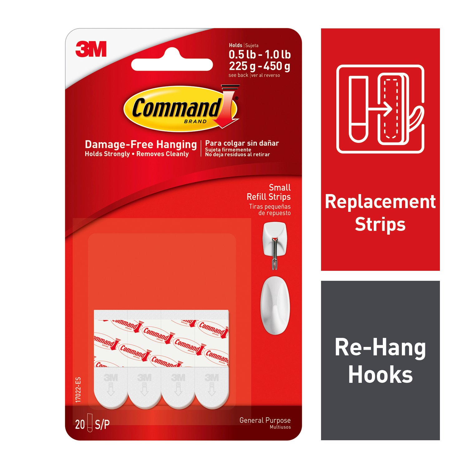 7010332591 - Command Small Refill Strips 17022-ES