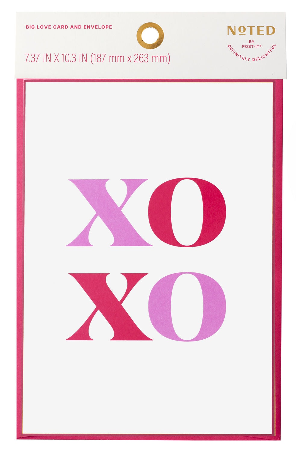 7100399843 - Post-it Noted NTDV26-LC-2, White, Pink, Oversized Card, 7.37x10.37in (18.7 x 26.3cm)