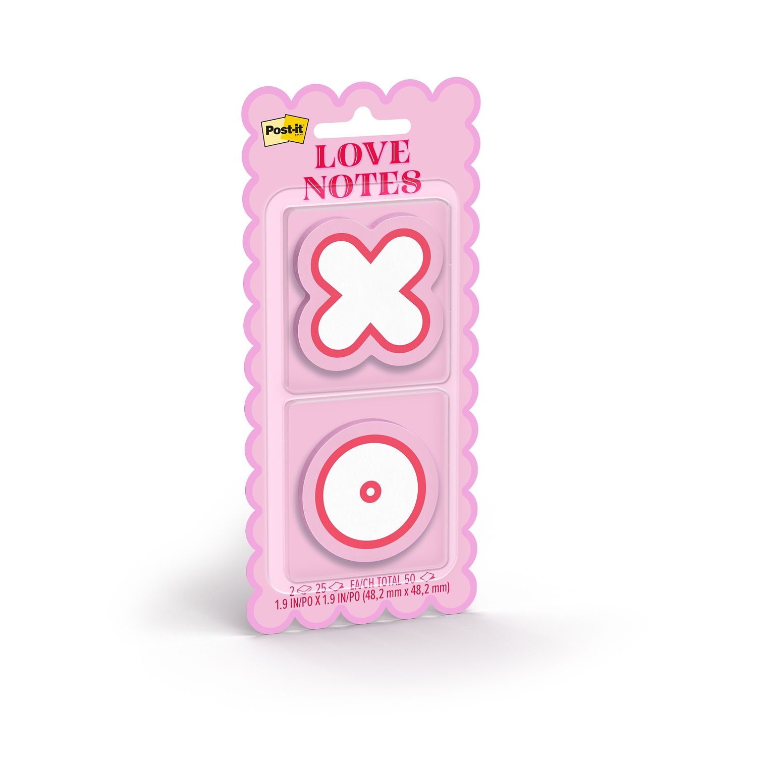 7100402322 - Post-it Note Die cut Mixed Set SVAL26-LN-2 XO, 2 pads, 25 sheets per pad 100% PEFC, SGSCH-PEFC-COC-110078