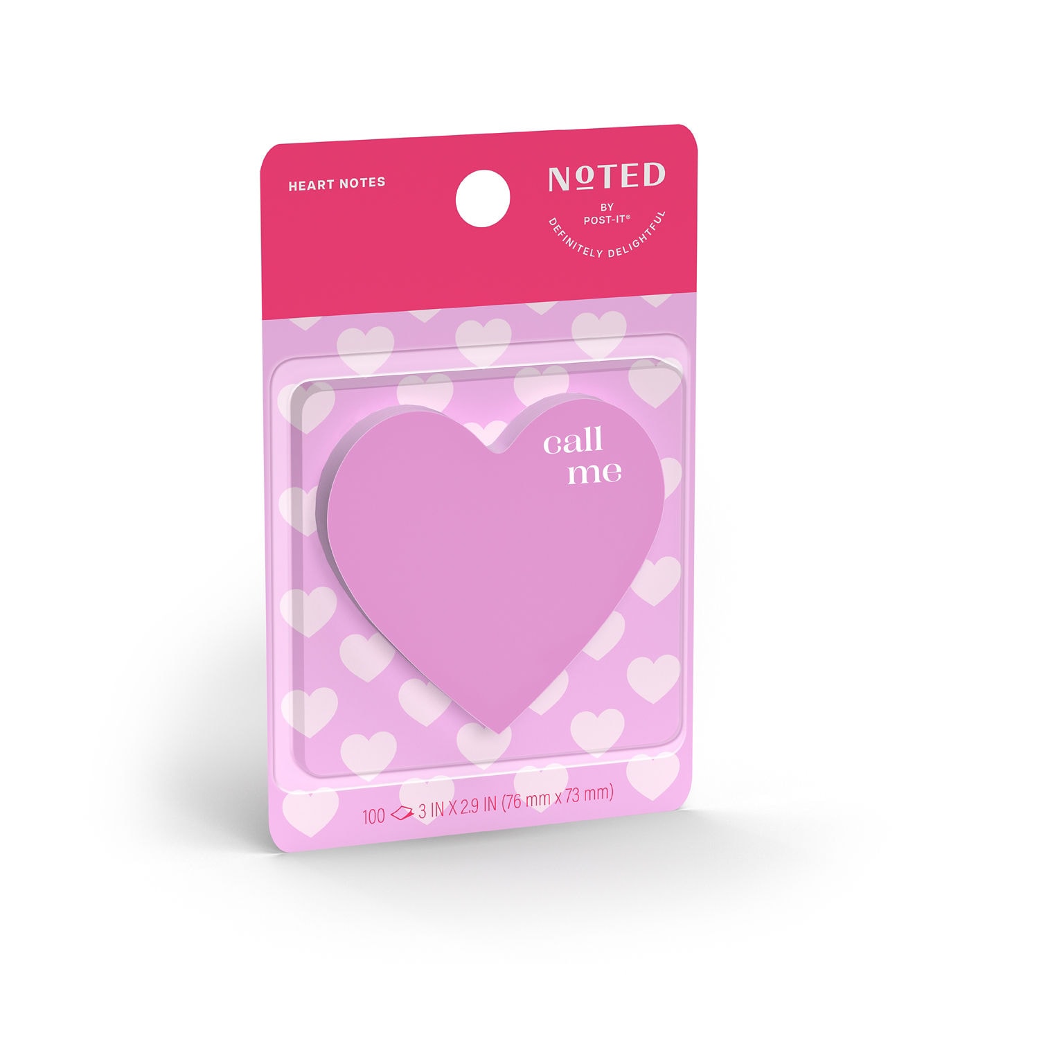 7100400665 - Post-it List Notes NTDV26-HRT-2, Dark Pink, 3 x 2.9 in (76 mm x 73 mm), 100 sheet, 100% PEFC, SGSCH-PEFC-COC-110078