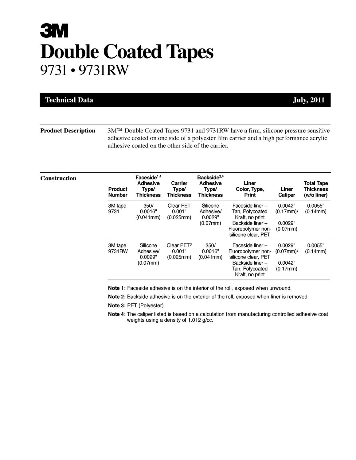 3M VHB Tape 4920, White, 1/2 in x 72 yd, 15 mil, 18 Rolls per Case
