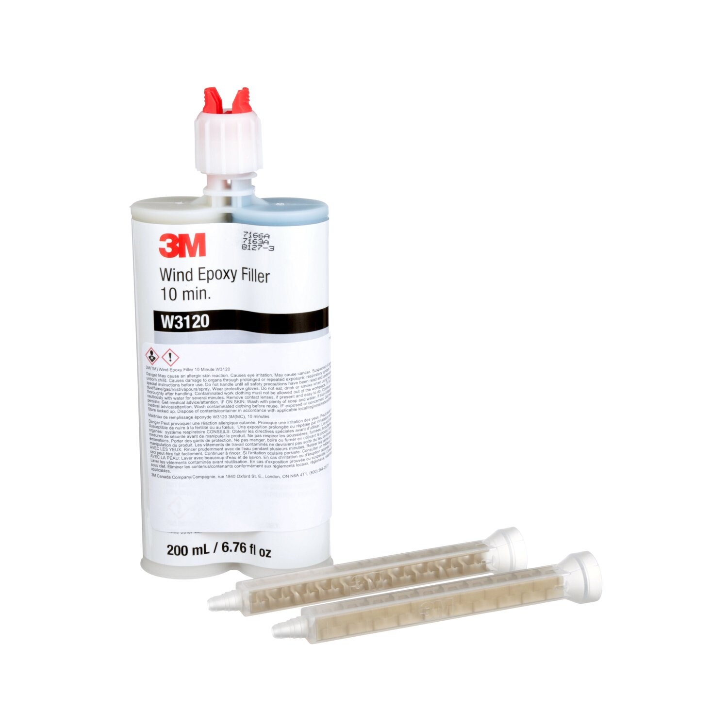 7100027175 - 3M Wind Epoxy Filler W3120, 200 mL, 6 Cartridges/Box, 6 Kits/Case