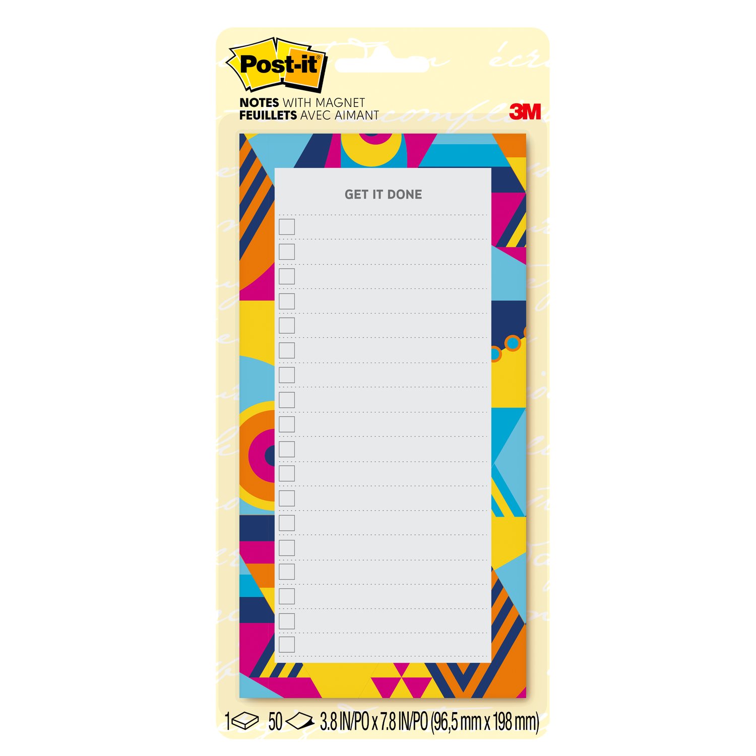 7100194340 - Post-it Notes BC-LIST-OBRT, 3.8 in x 7.8 in (96.5 mm x 198 mm)