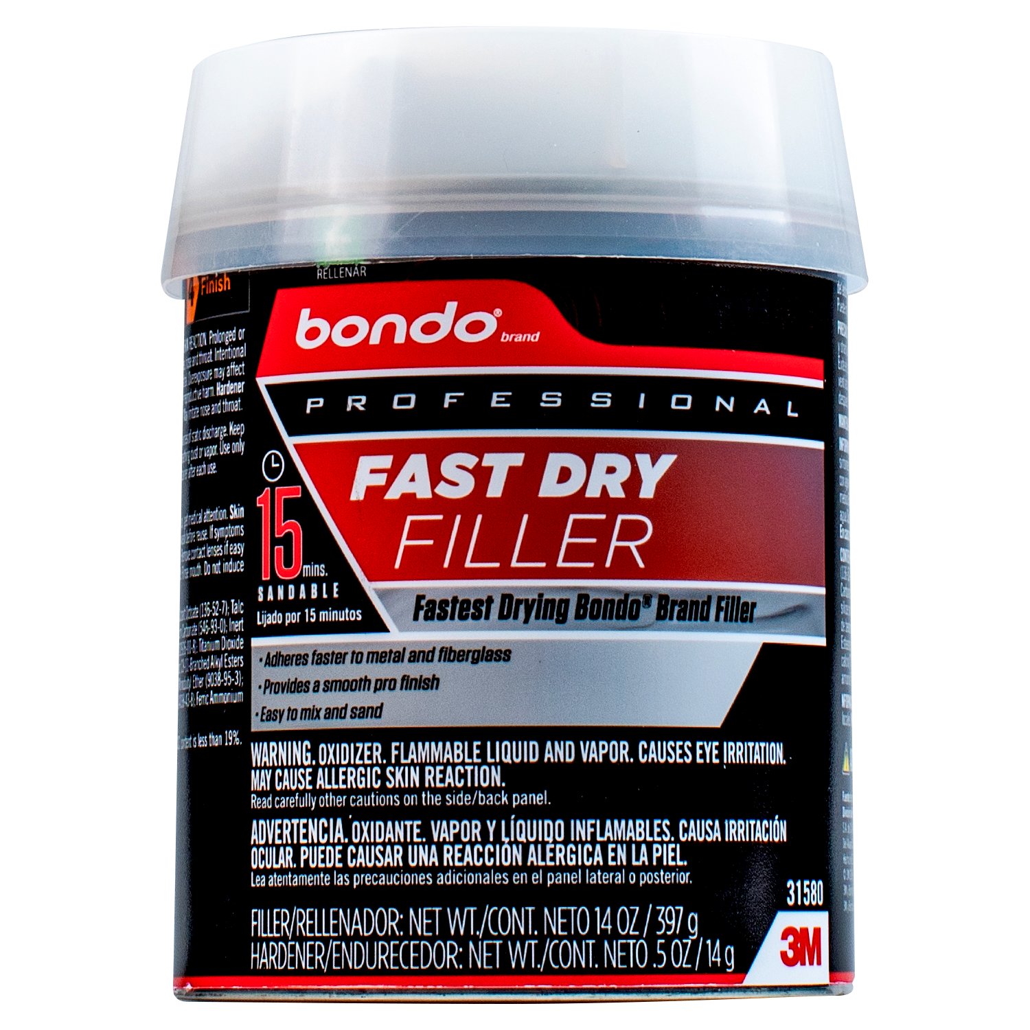 7100190862 - Bondo Professional Fast Dry Filler, 31580, Pint, 12 per case