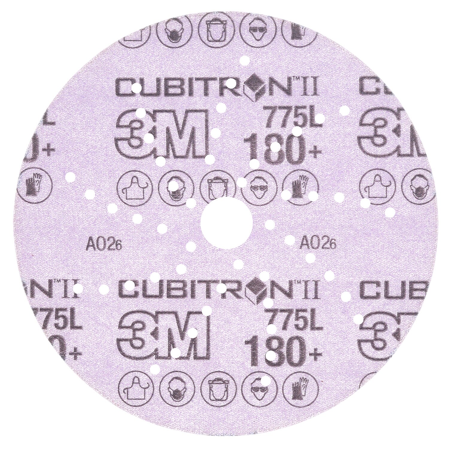 7100412201 - 3M Cubitron II Hookit Film Disc 775L, 180+ 3MIL, 3 in x 3/8 in, Die 300DR, Clean Sanding