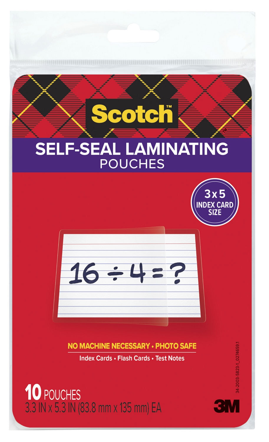 7100399906 - Scotch Laminating Pouches PL904G-10G-SR, 84 mm x 135 mm