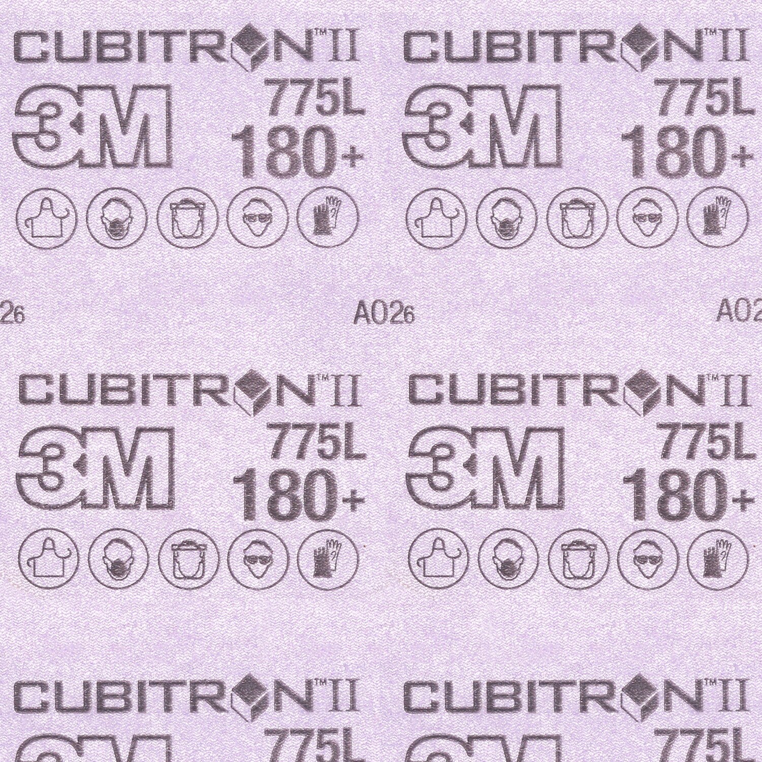 7100408350 - 3M Cubitron II Hookit Film Sheet 775L, 180+ 3MIL, 9 in x 11 in